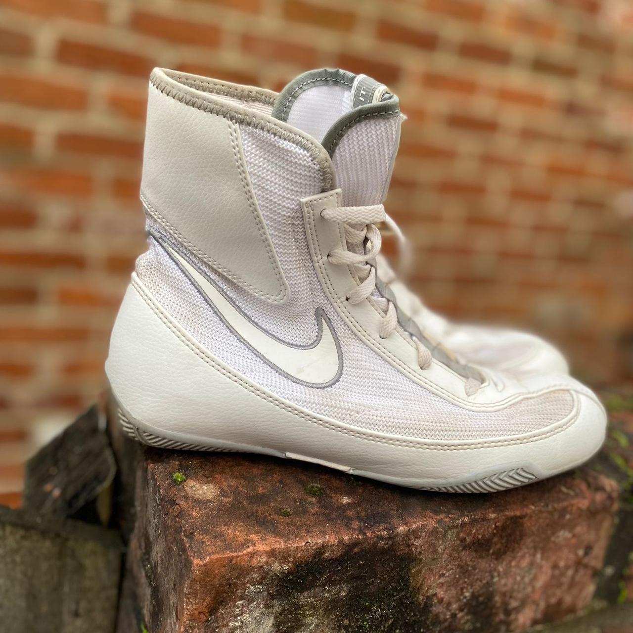 Nike Machomai 2 Boxing Boots White/Grey Size 6... - Depop