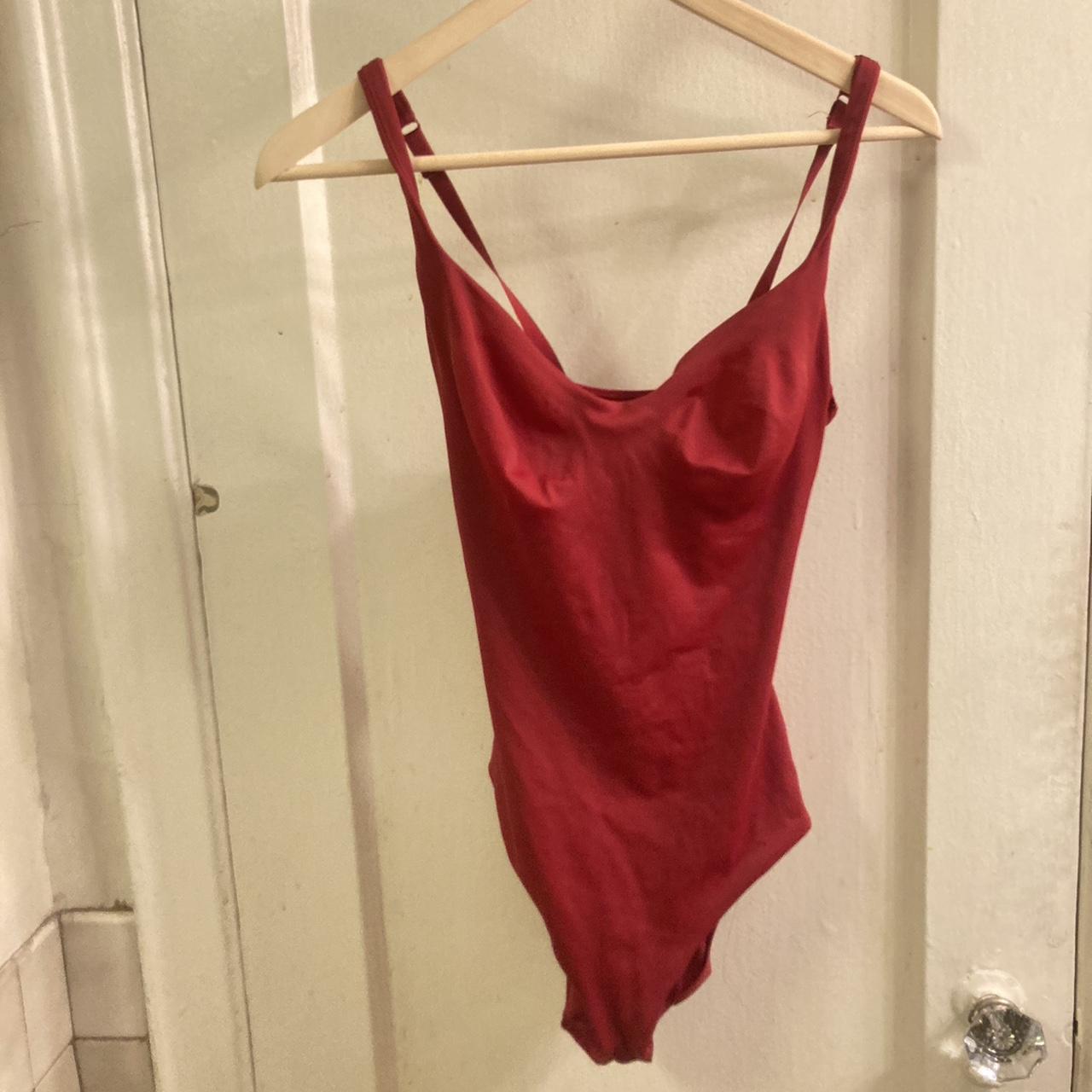 Wolford red body suit! built in bra. the material is