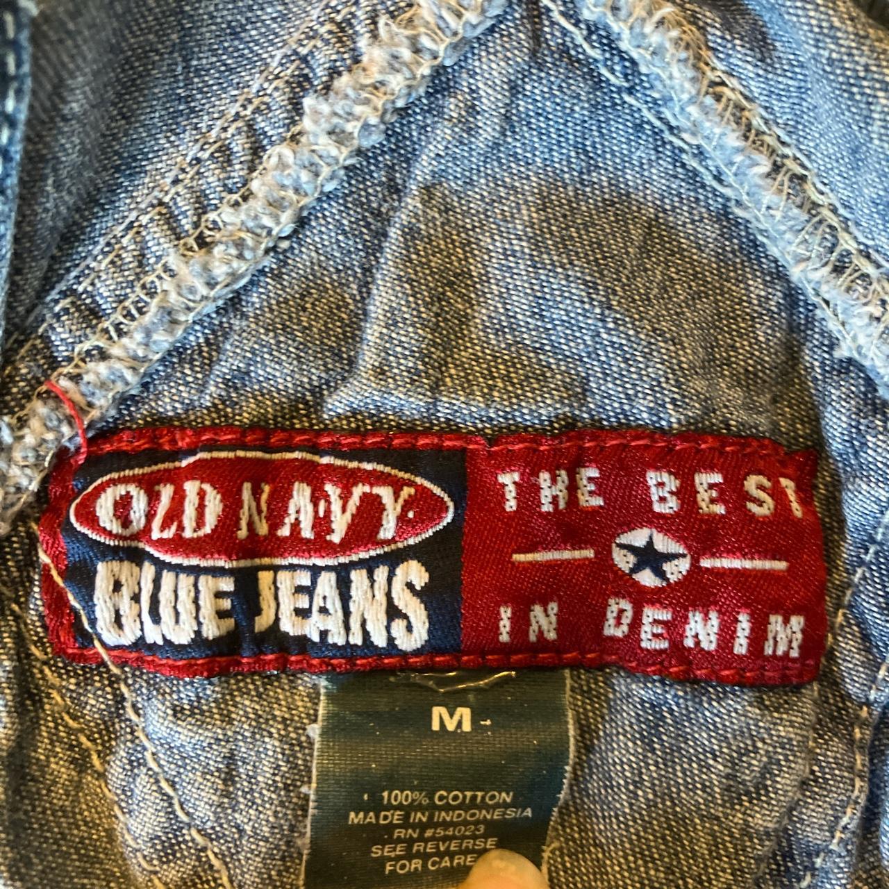 Old Navy Men's Blue Dungareesoveralls Depop