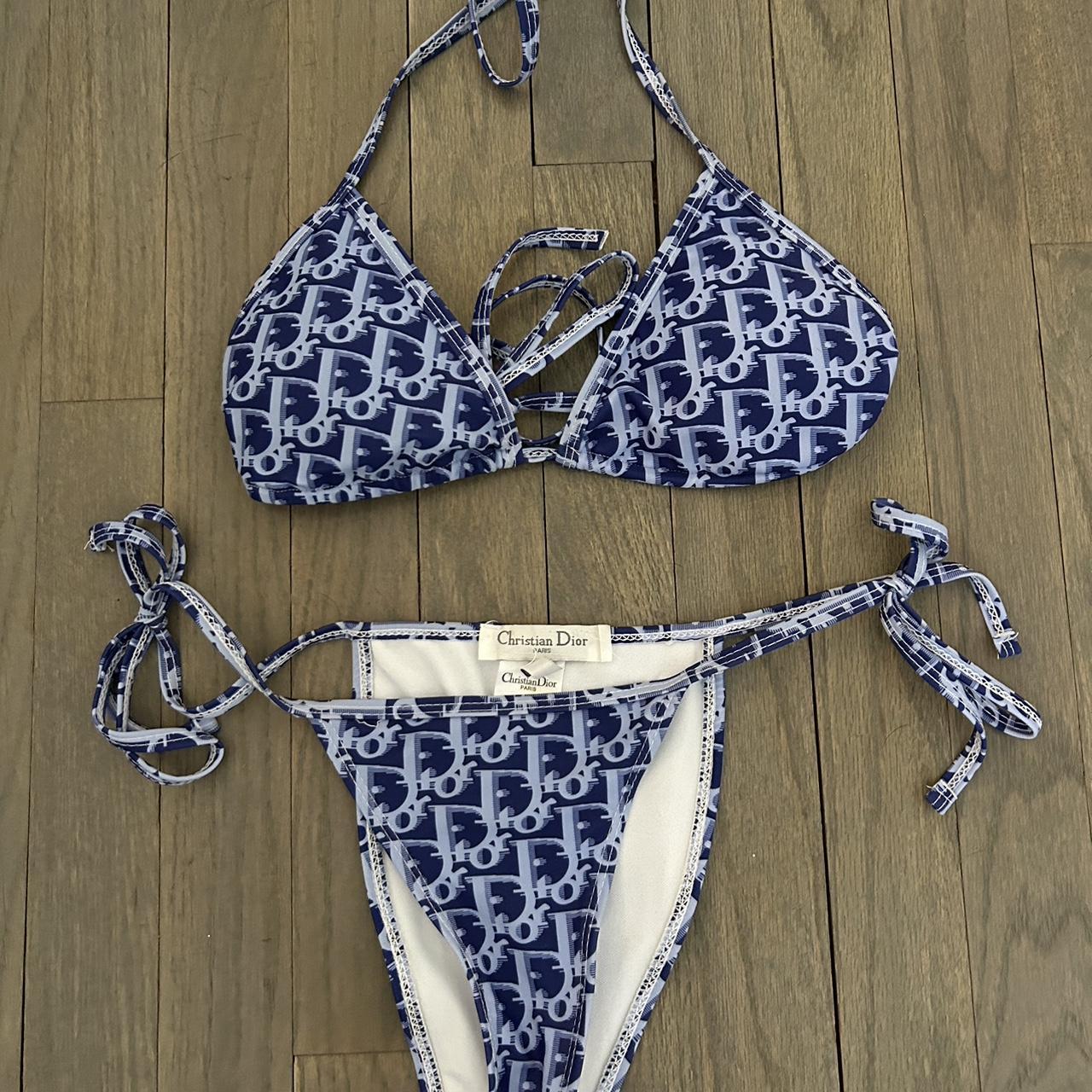 Christian Dior Women's Navy and Blue Bikinis-and-tankini-sets | Depop