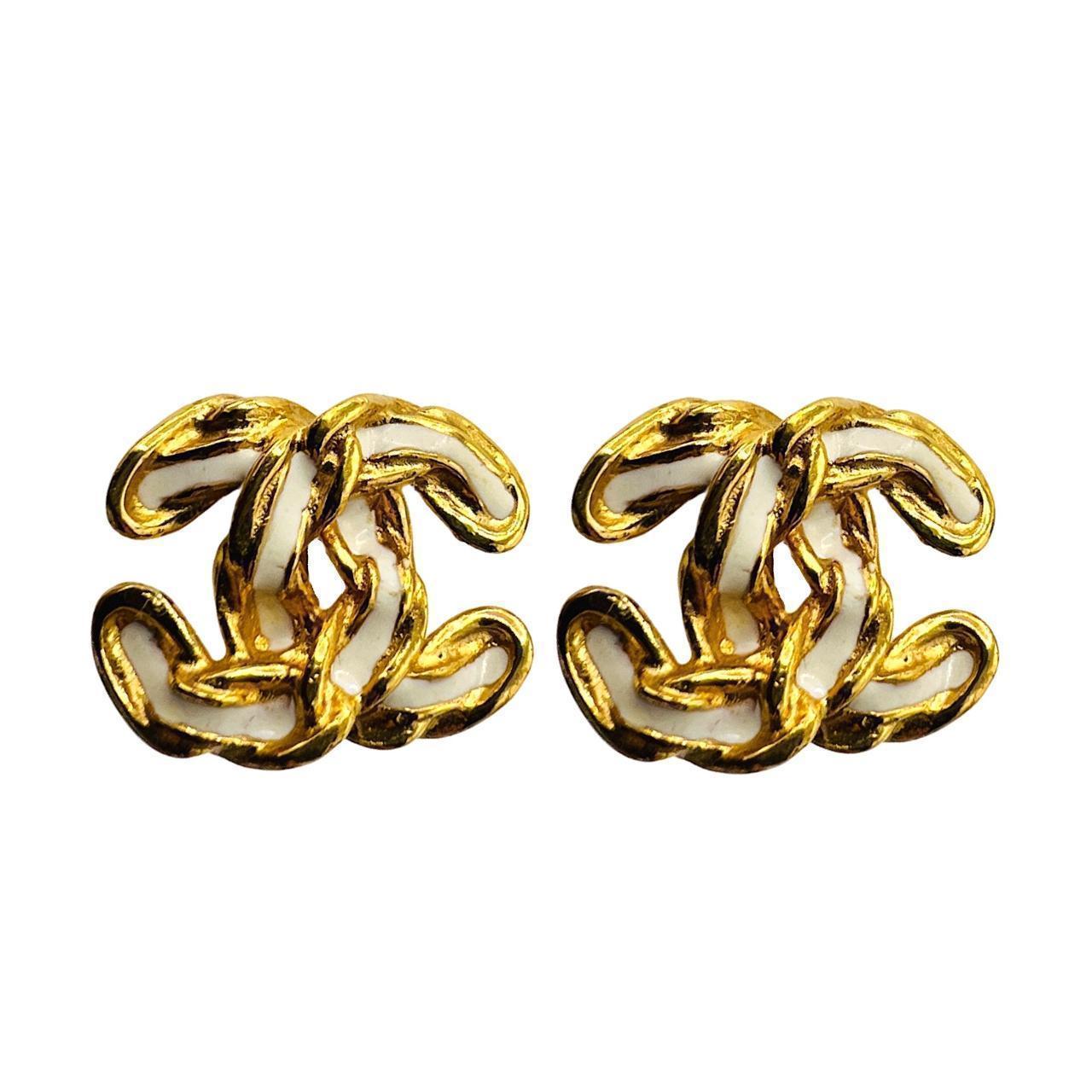 Chanel Gold CC Earrings Rare Find Chanel Earrings... Depop