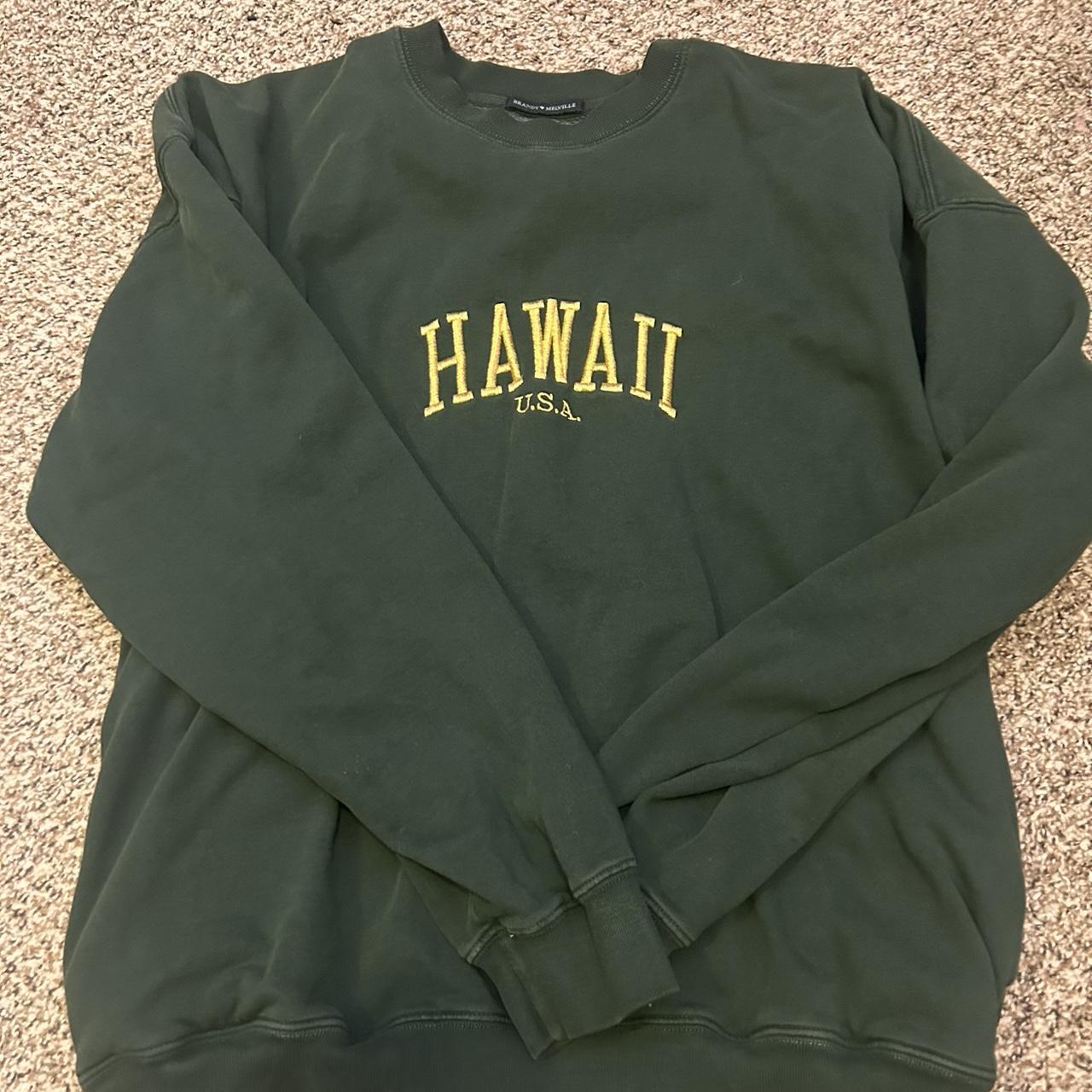 brandy melville hawaii crewneck sweatshirt 🏝️ used... - Depop