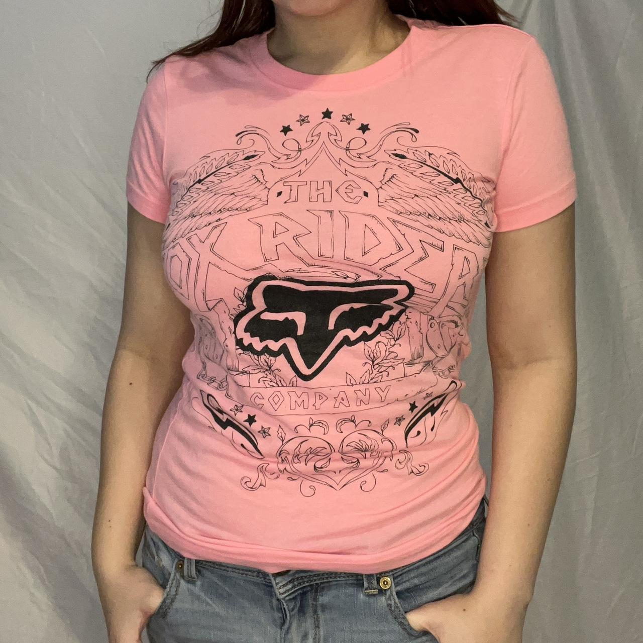 Women's Pink and Black T-shirt (2)