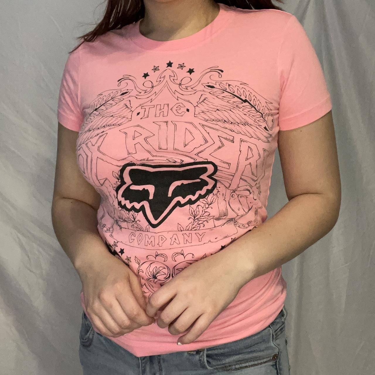 Women's Pink and Black T-shirt (3)