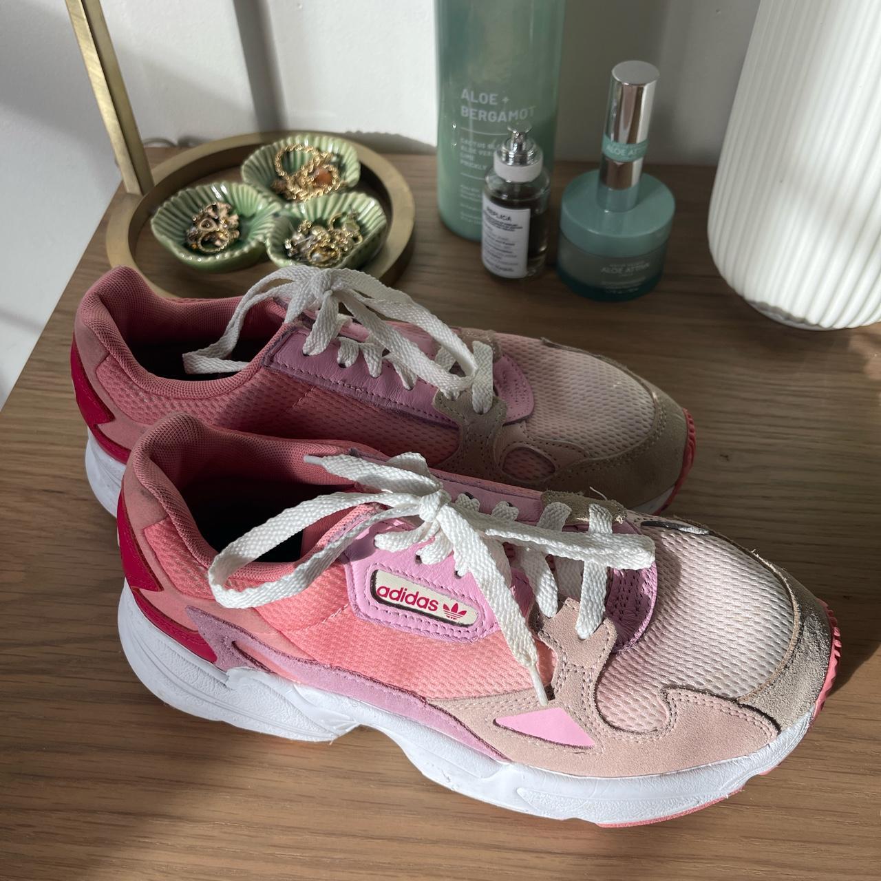 Adidas Women's Pink and Tan Trainers