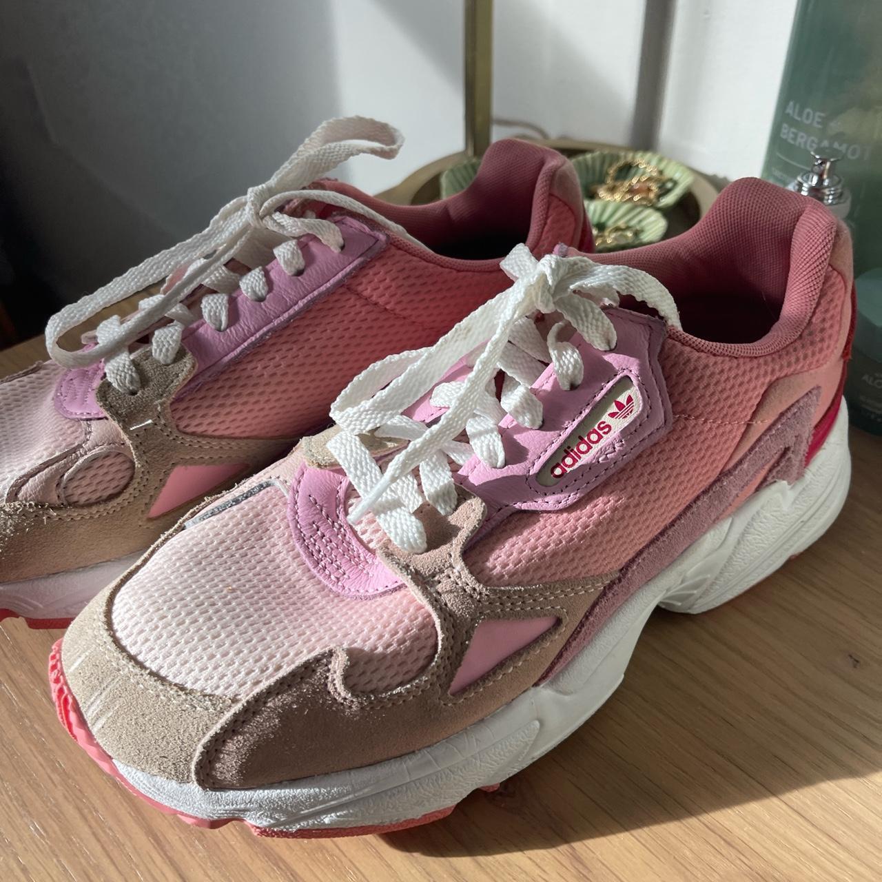 Adidas Women's Pink and Tan Trainers (2)