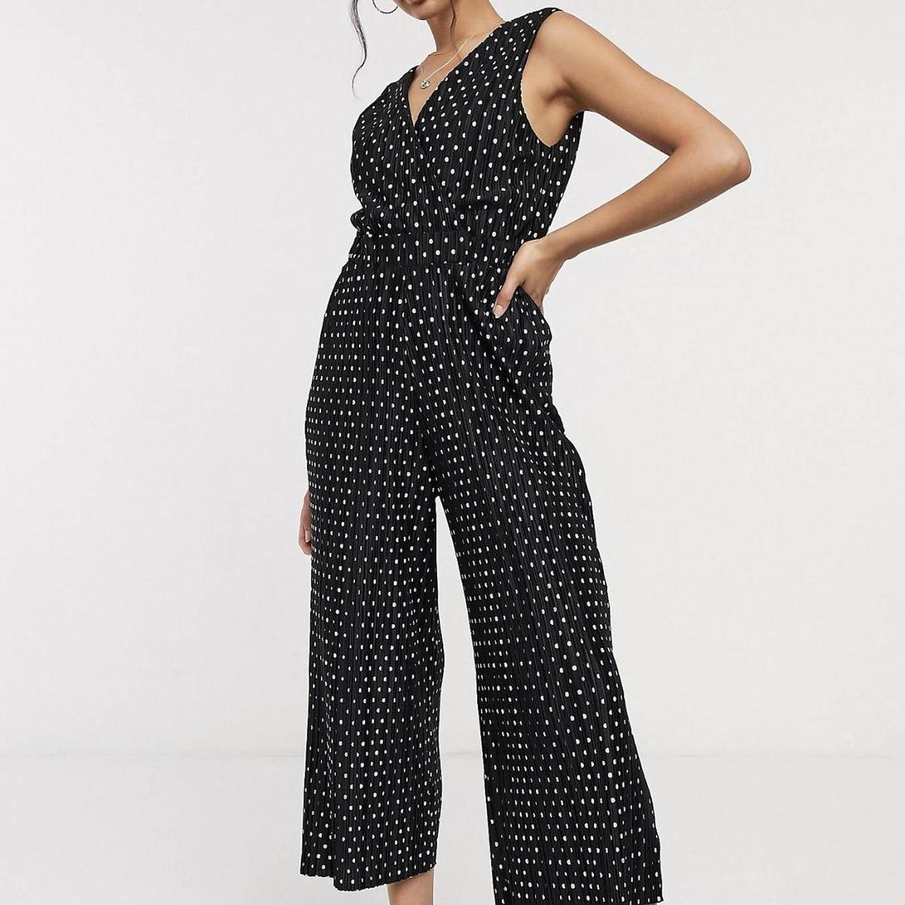 ASOS Women's Black and White Jumpsuit | Depop