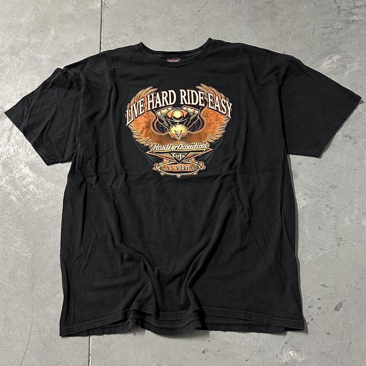 Vintage Y2K Harley Davidson Vegas live hard ride... - Depop