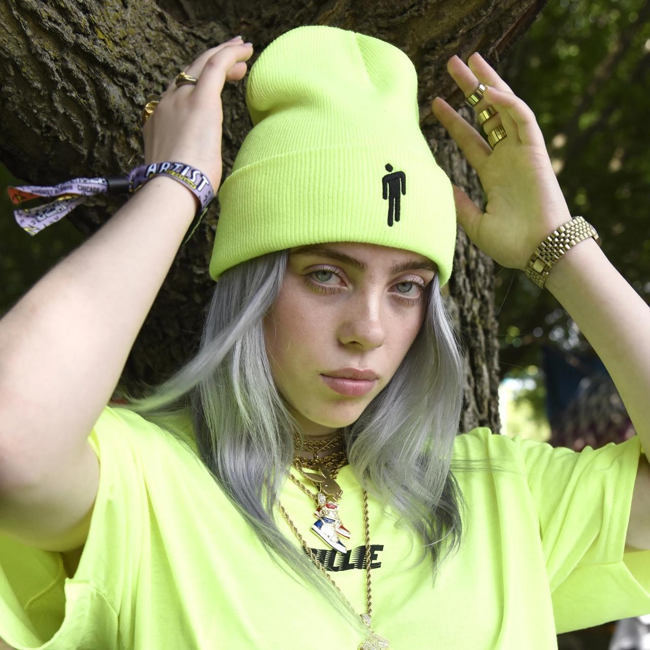 Billie Eilish Beanie Hat and glove set Blohsh Logo new