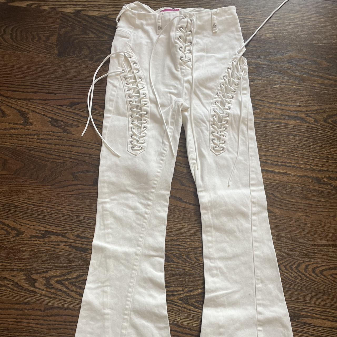 Edikted Women's White Trousers | Depop