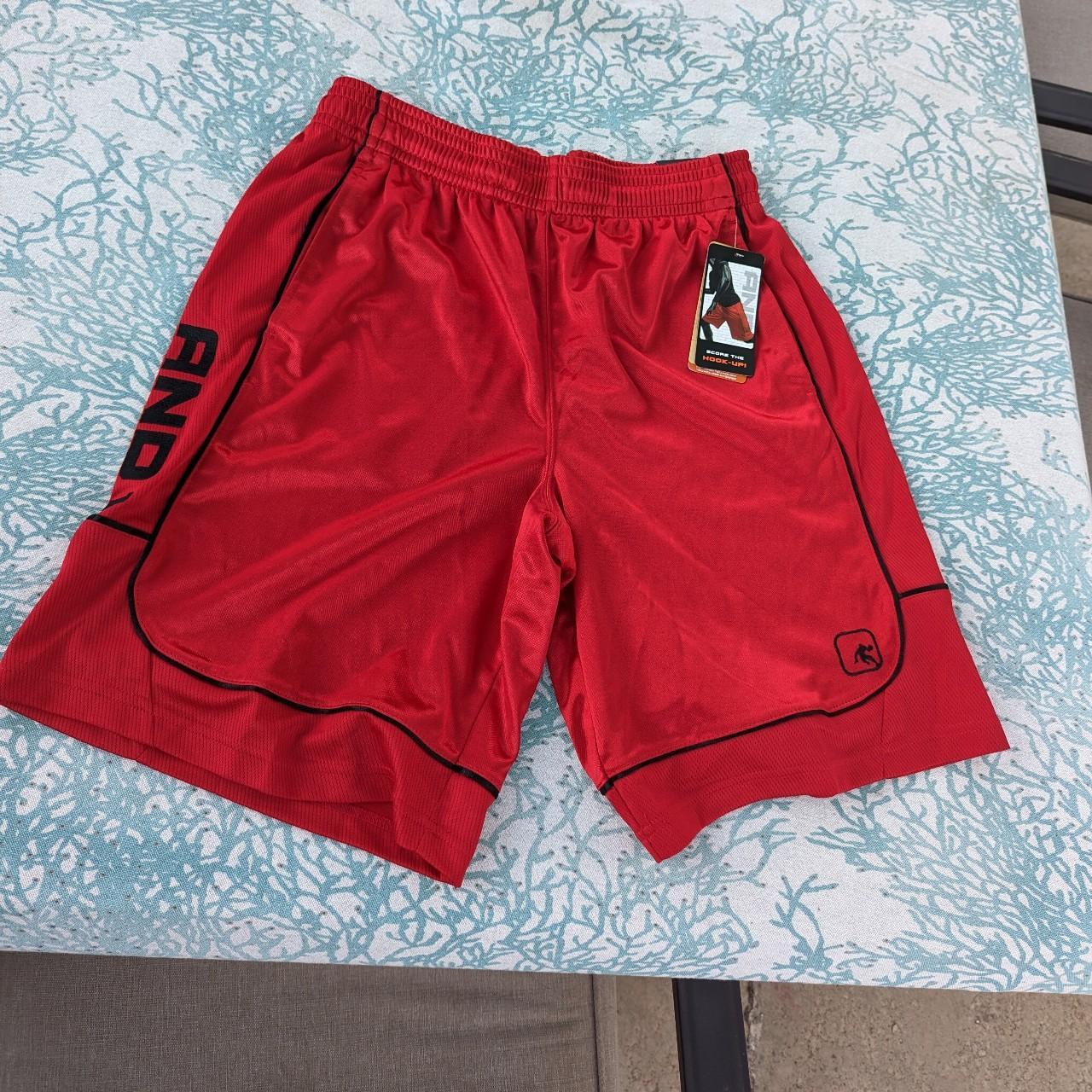 And1 Red Black Athletic Basketball Shorts 11” Inseam... - Depop