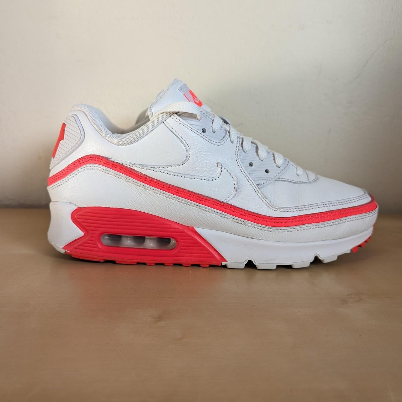 Nike air max 90 undefeated white solar clearance red