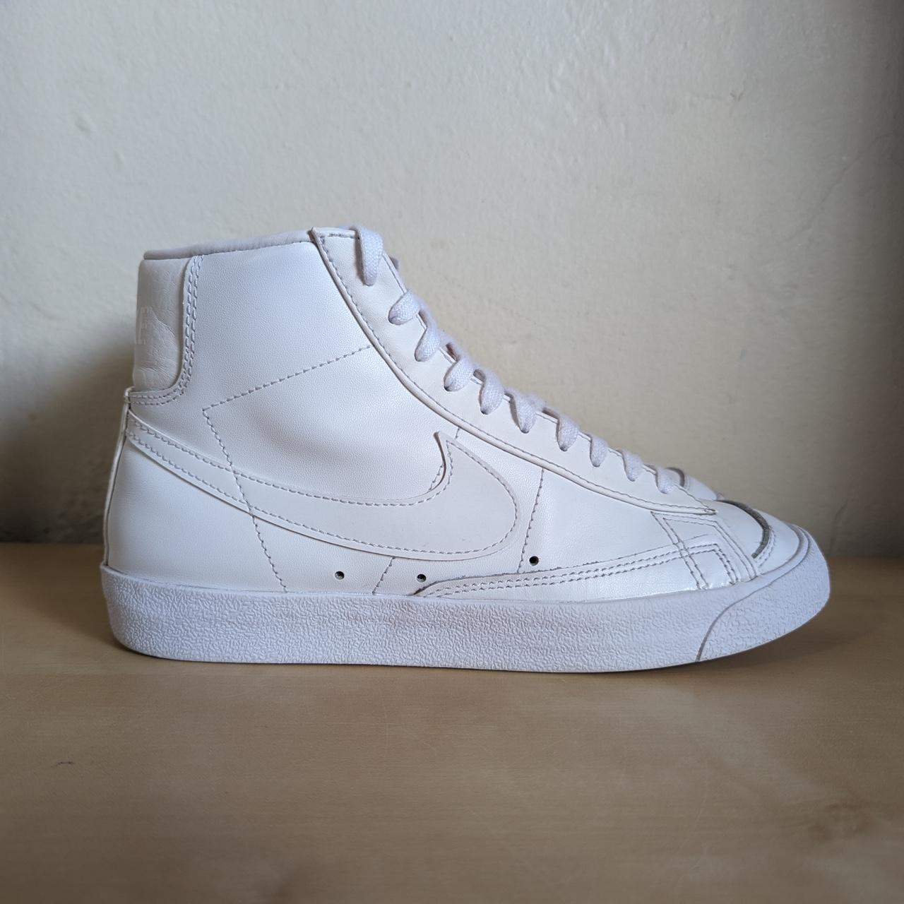 Nike Blazer Mid '77 Vintage Triple White Sneakers | Depop