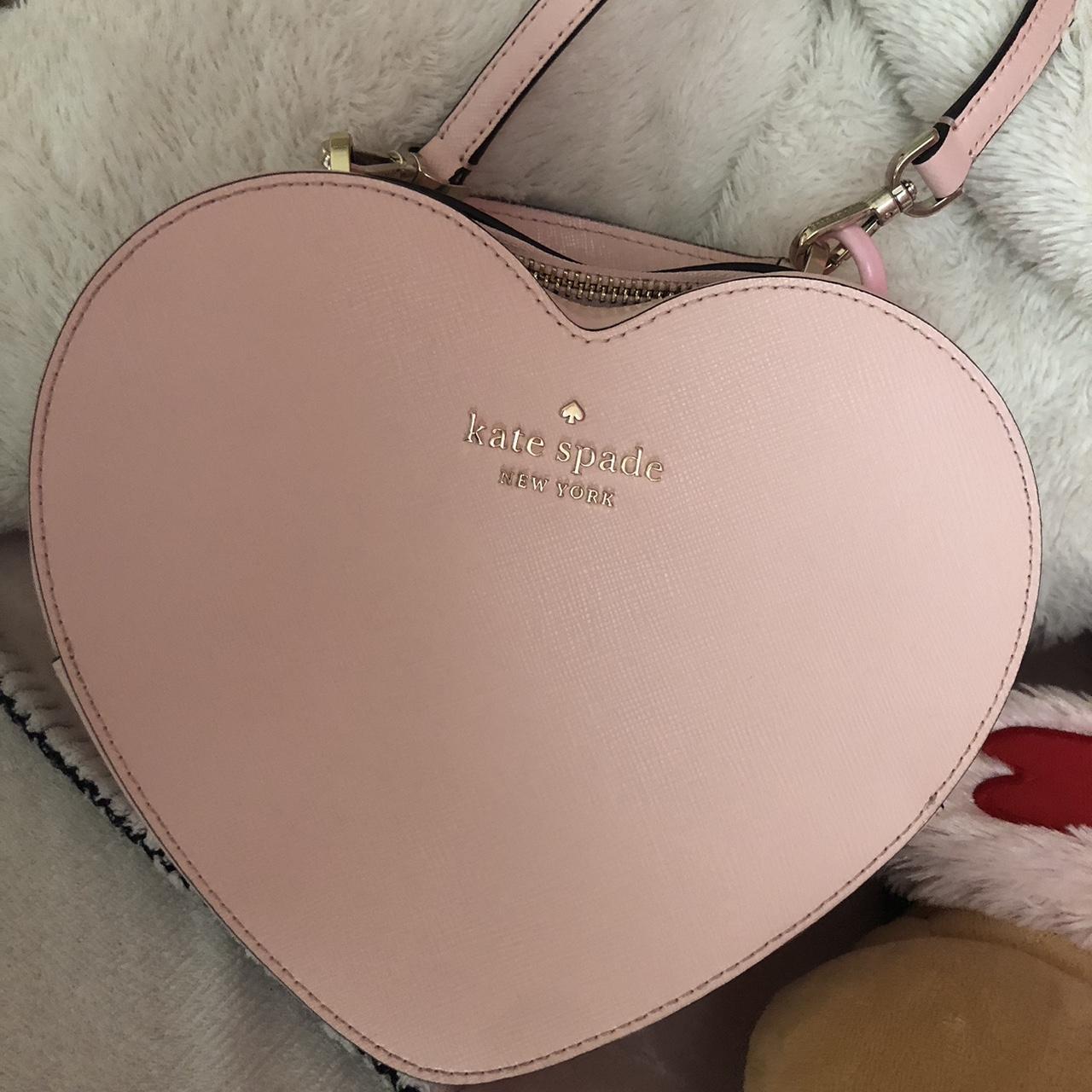 Light pink Kate Spade heart purse. Very spacious and - Depop