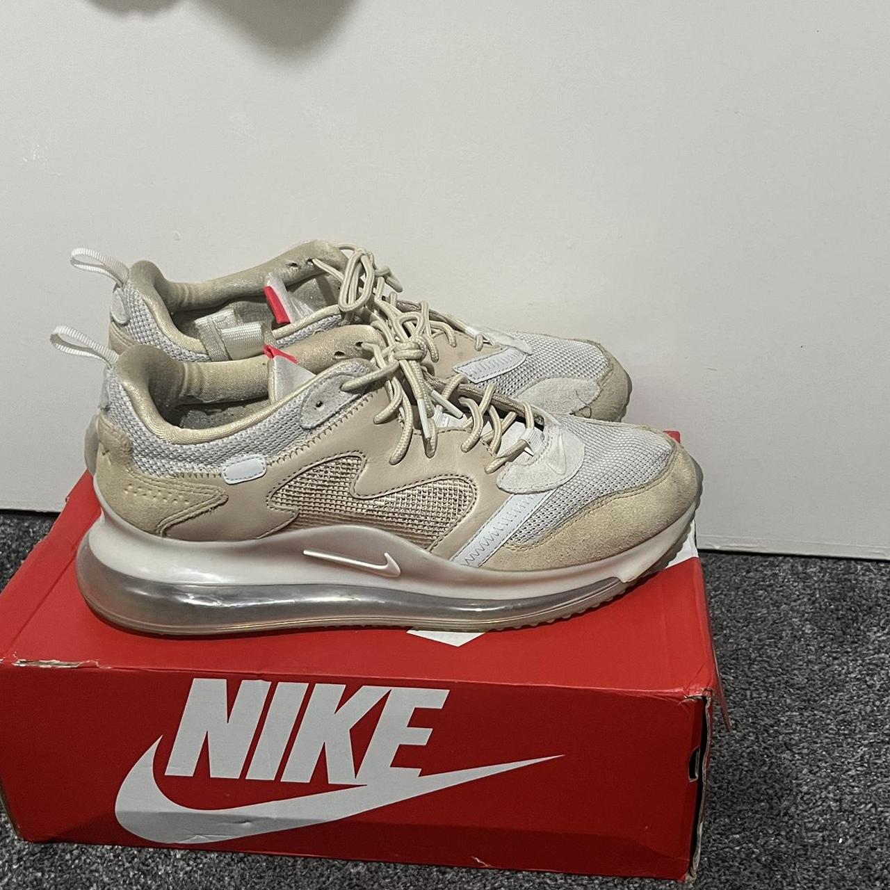 Nike Air Max 720 OBJ Beige and Grey In good... - Depop