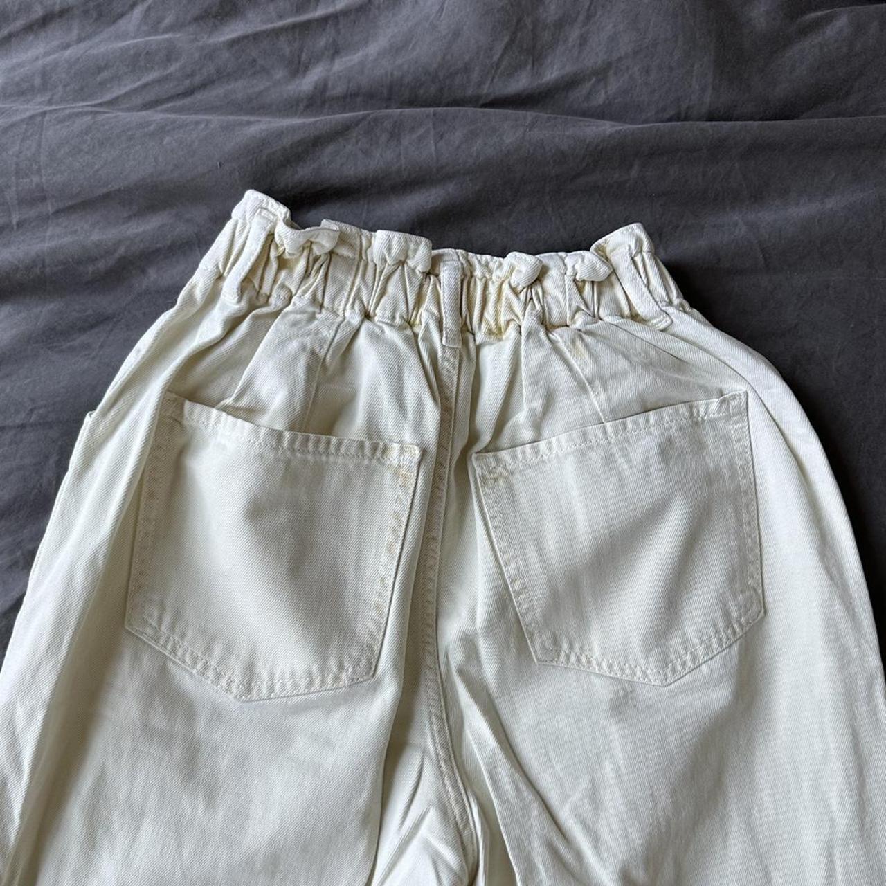 Mango Women's Cream and Tan Jeans (2)