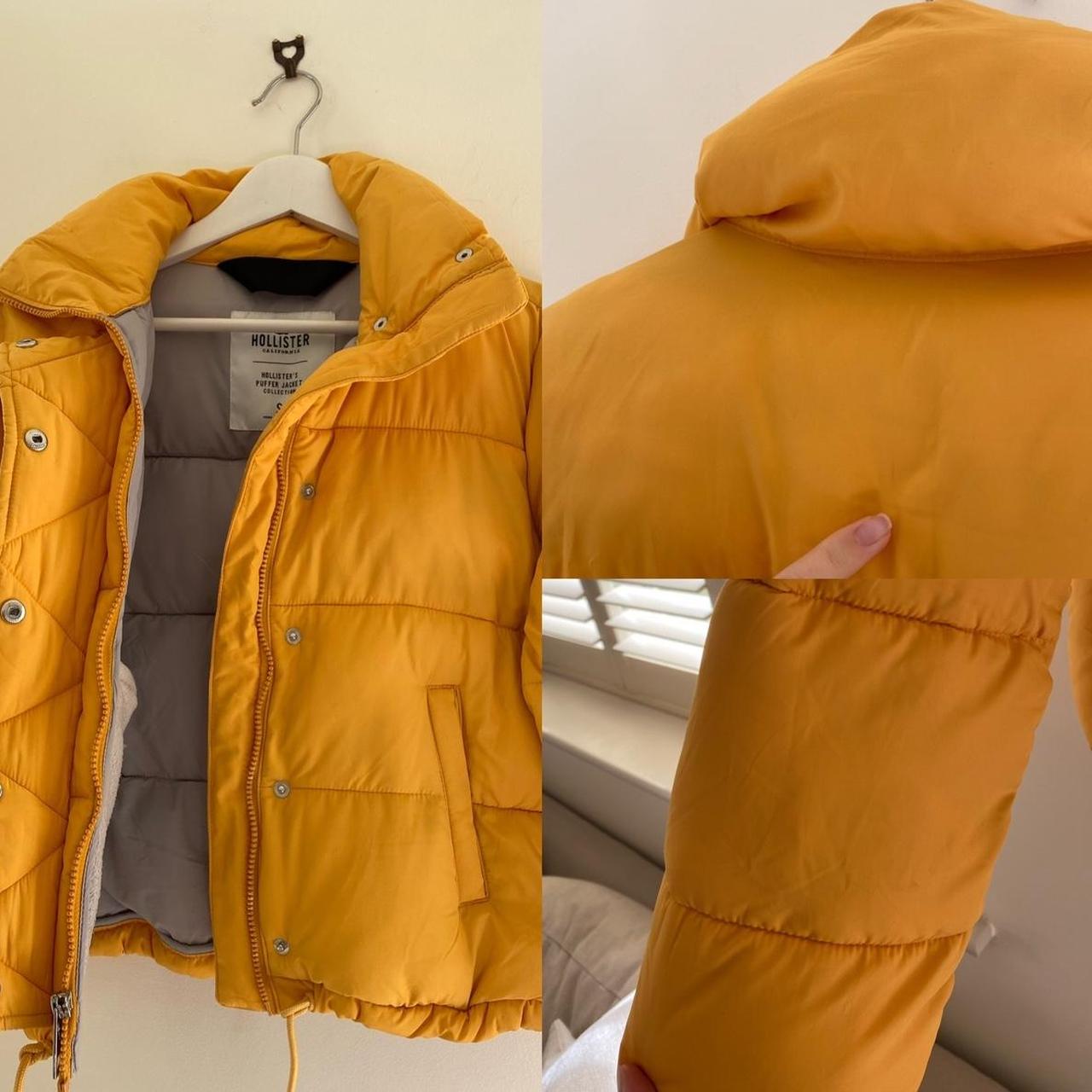 HOLLISTER MUSTARD YELLOW PUFFER JACKET SIZE