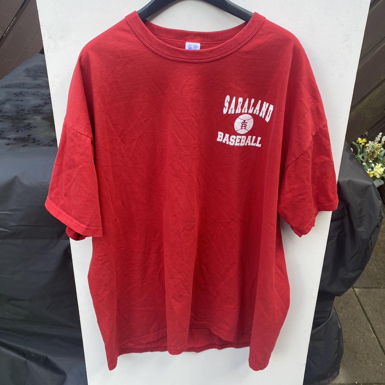 Russell Athletic Men's Red T-shirt | Depop