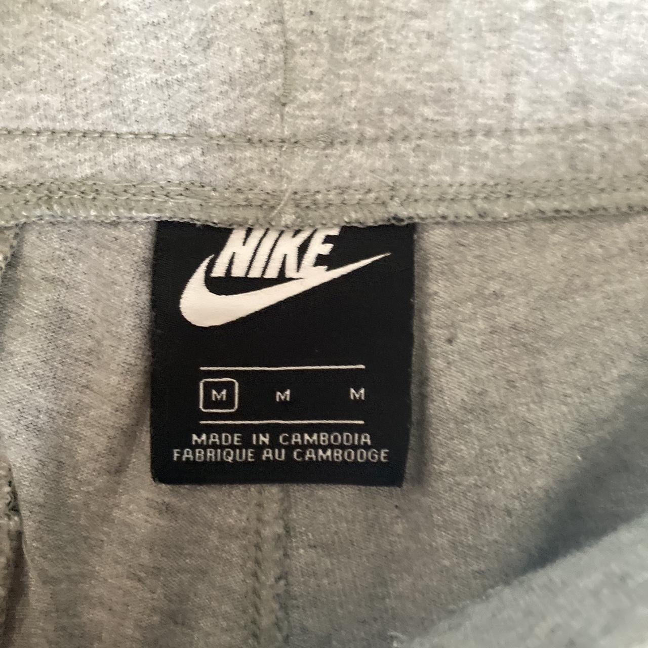 nike sweat shorts jogger shorts grey shorts size... - Depop