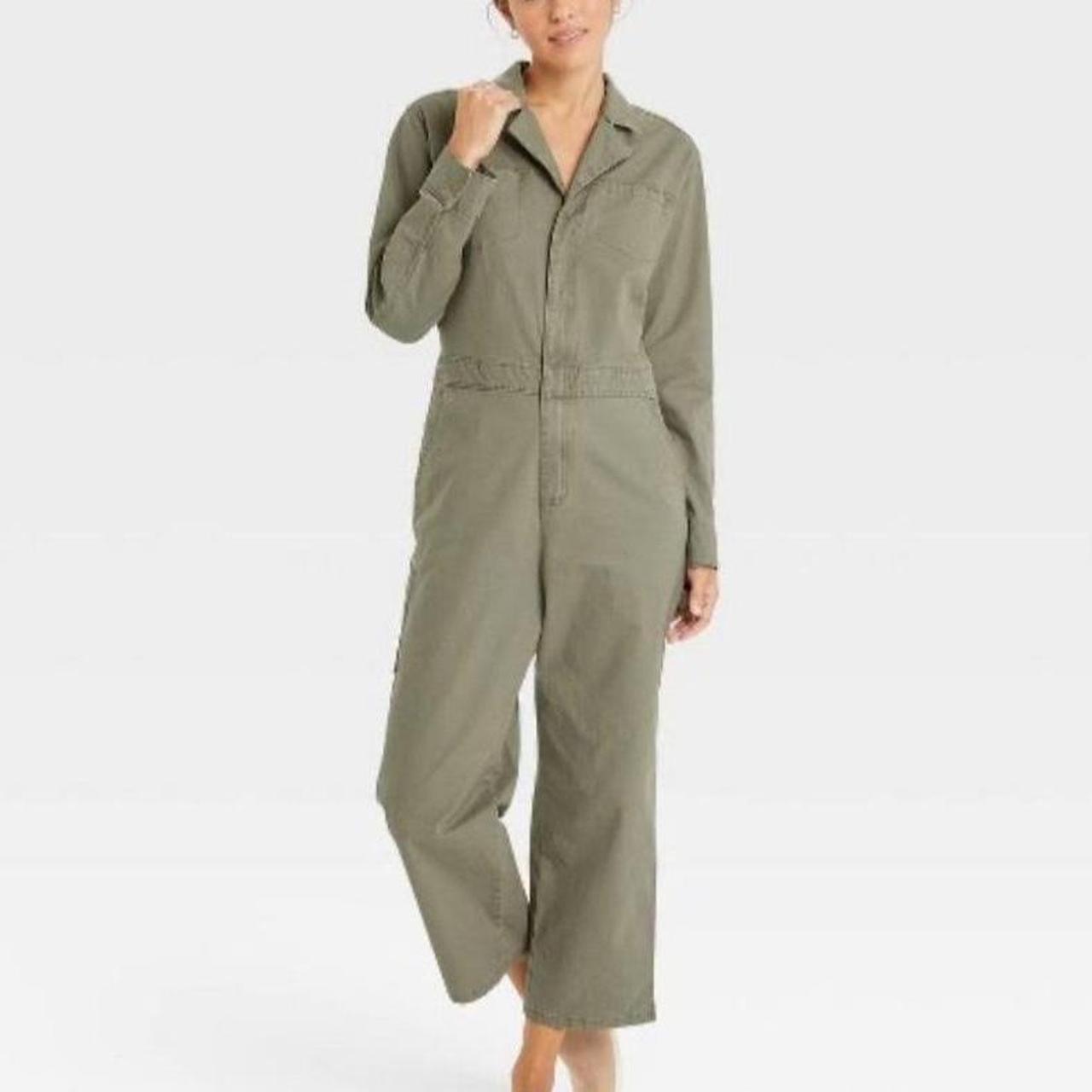 Target Universal Threads army green jumpsuit