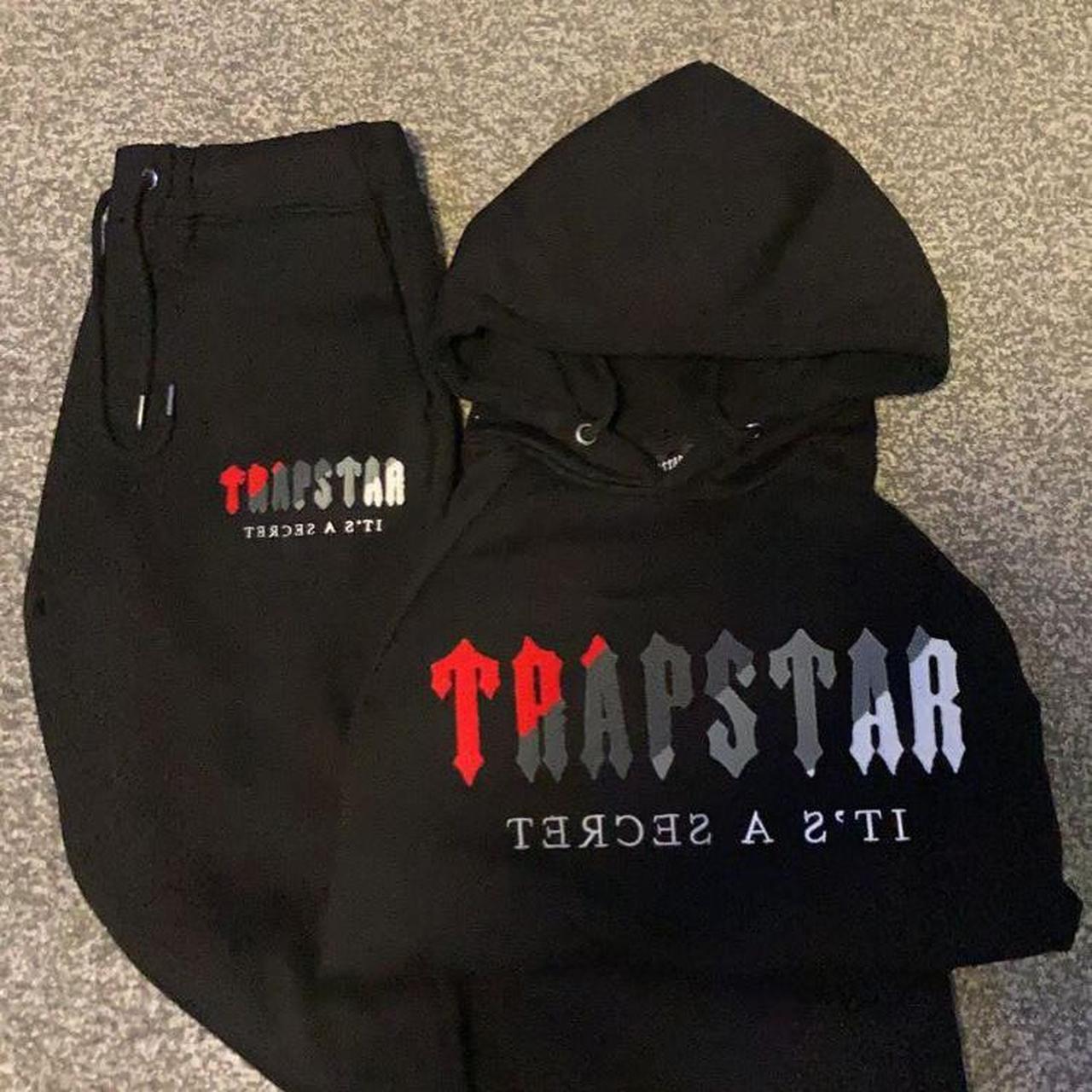 #Trapstar Red and black chilline full tracksuit... - Depop