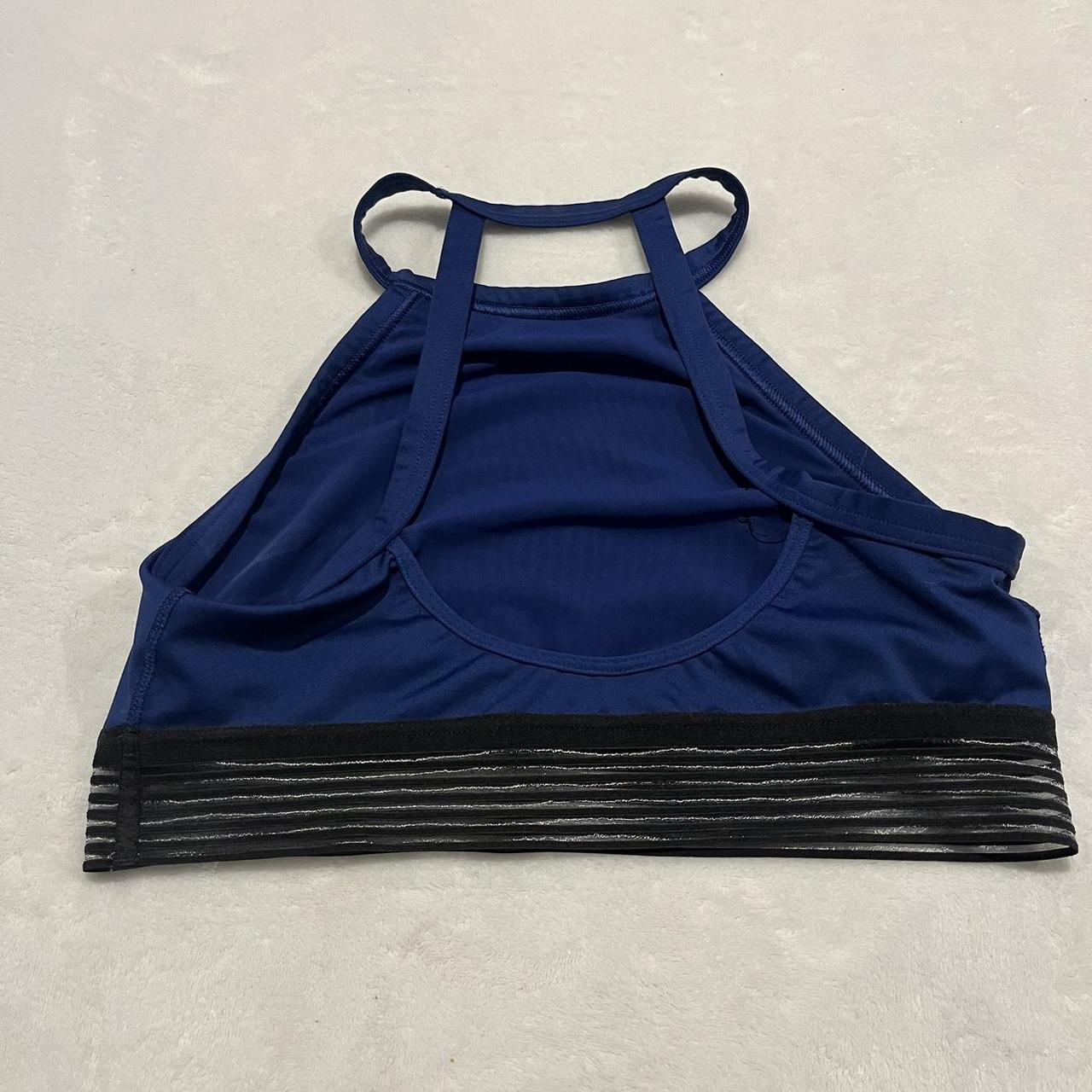 Victoria Secret Blue high neck halter sports... - Depop