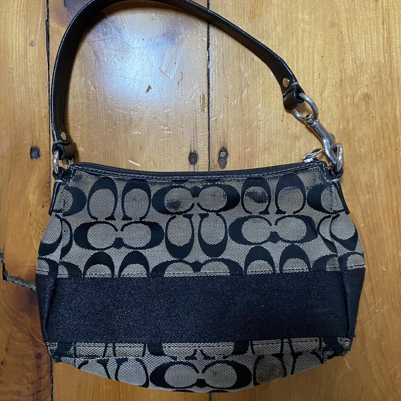 small black vintage coach shoulder bag -> note:... - Depop