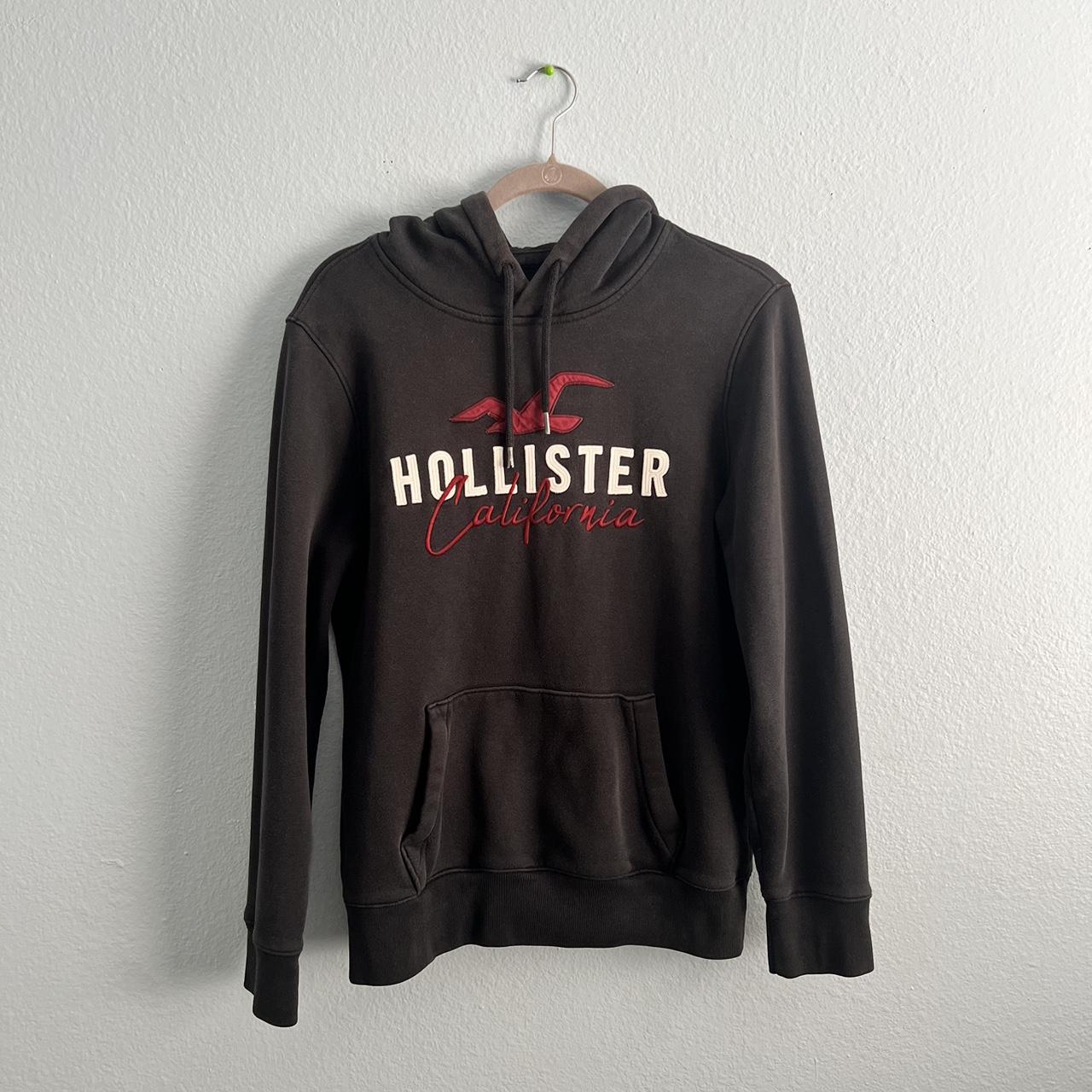 Vintage Faded Black Hollister Hoodie Size small in... - Depop