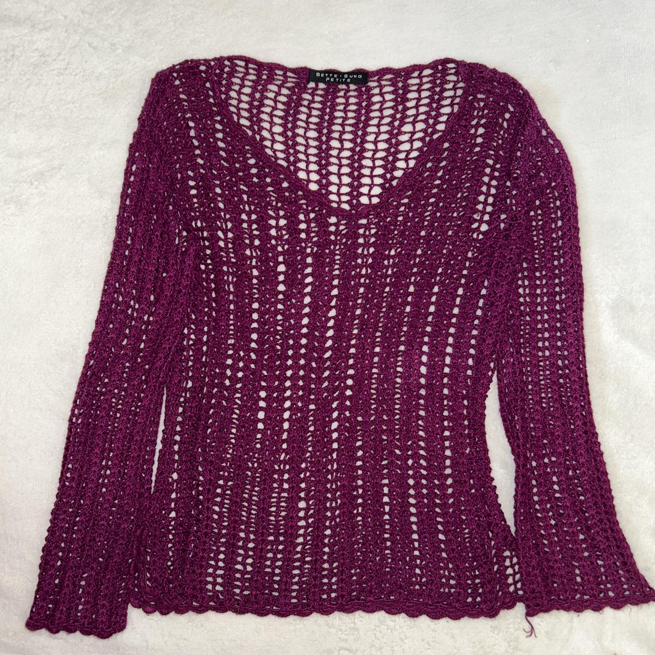 Crochet long sleeve brand is bette suno... - Depop