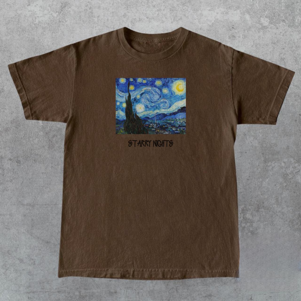 Vincent Van Gogh T-shirt -stussy font -branded as | Depop