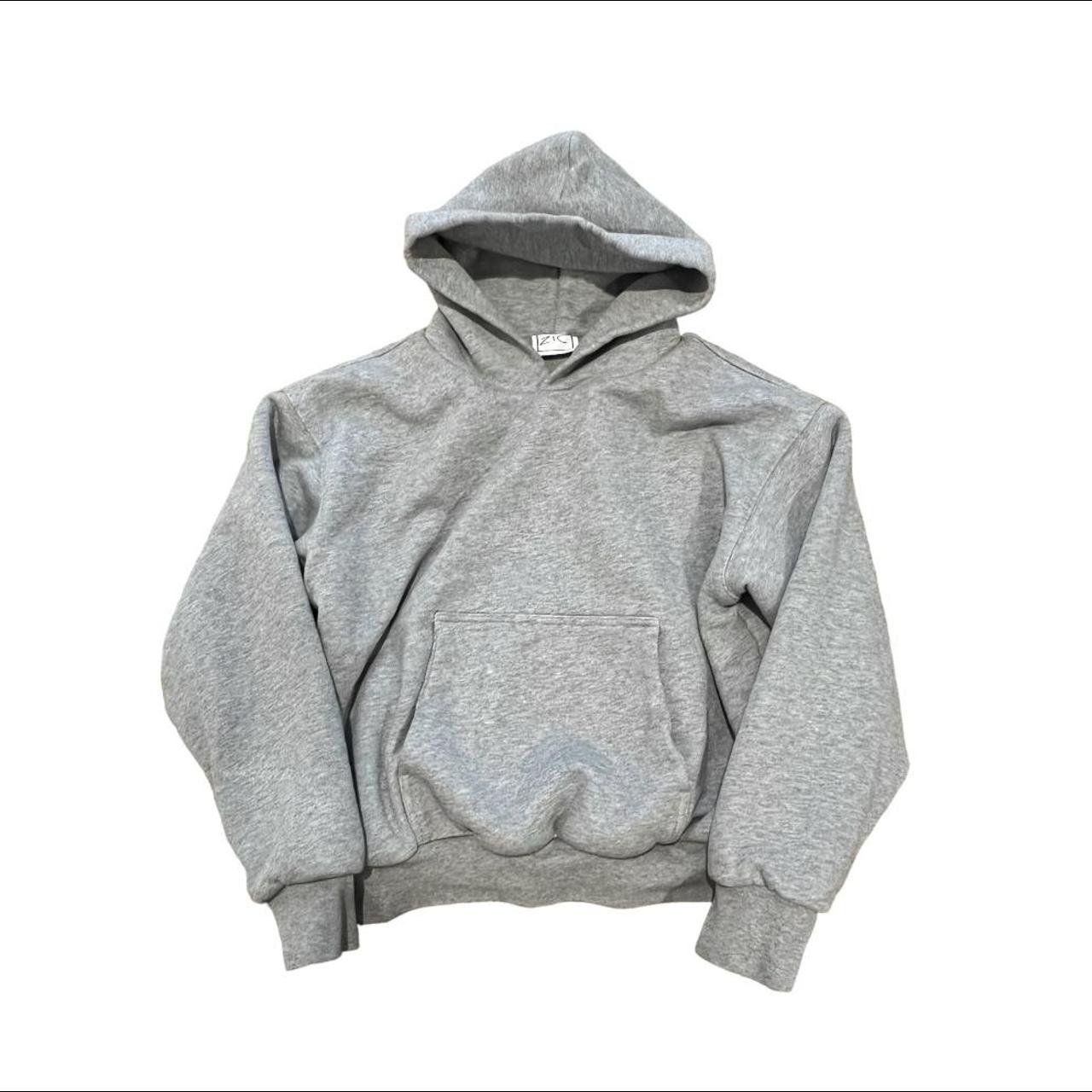 zic made grey hoodie 100% heavyweight cotton/ 500... - Depop