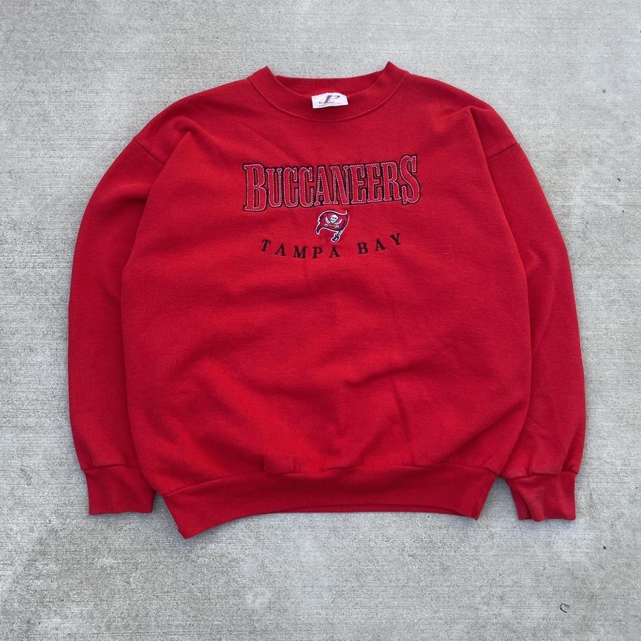 Vintage 90s Tampa Bay Buccaneers Sweatshirt Logo... - Depop