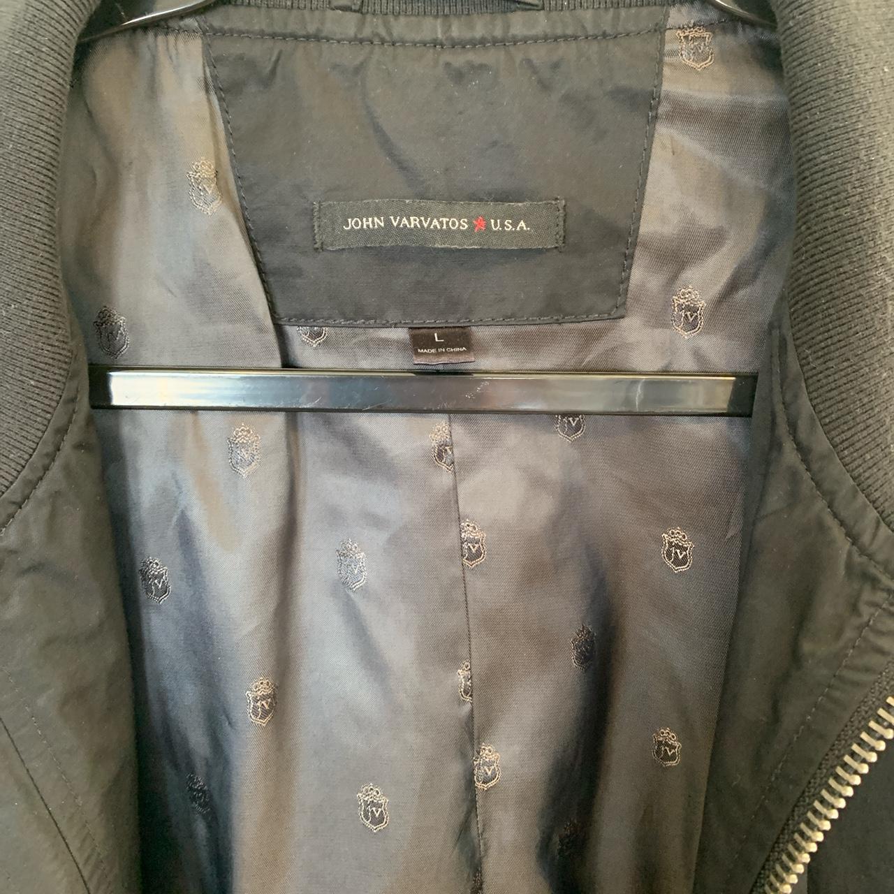 JOHN VARVATOS Black Bomber Jacket Size Large - Depop