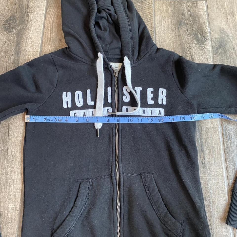 Hollister Full Zip Black Graphic Hoodie Jacket ✩ - Depop