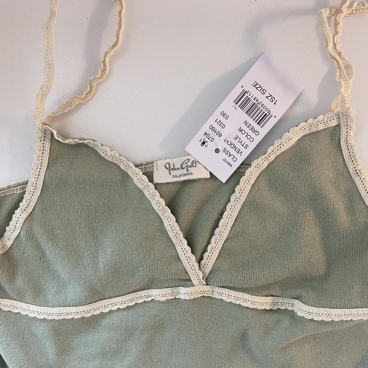 Brandy Melville Women's Green Veststankscamis Depop