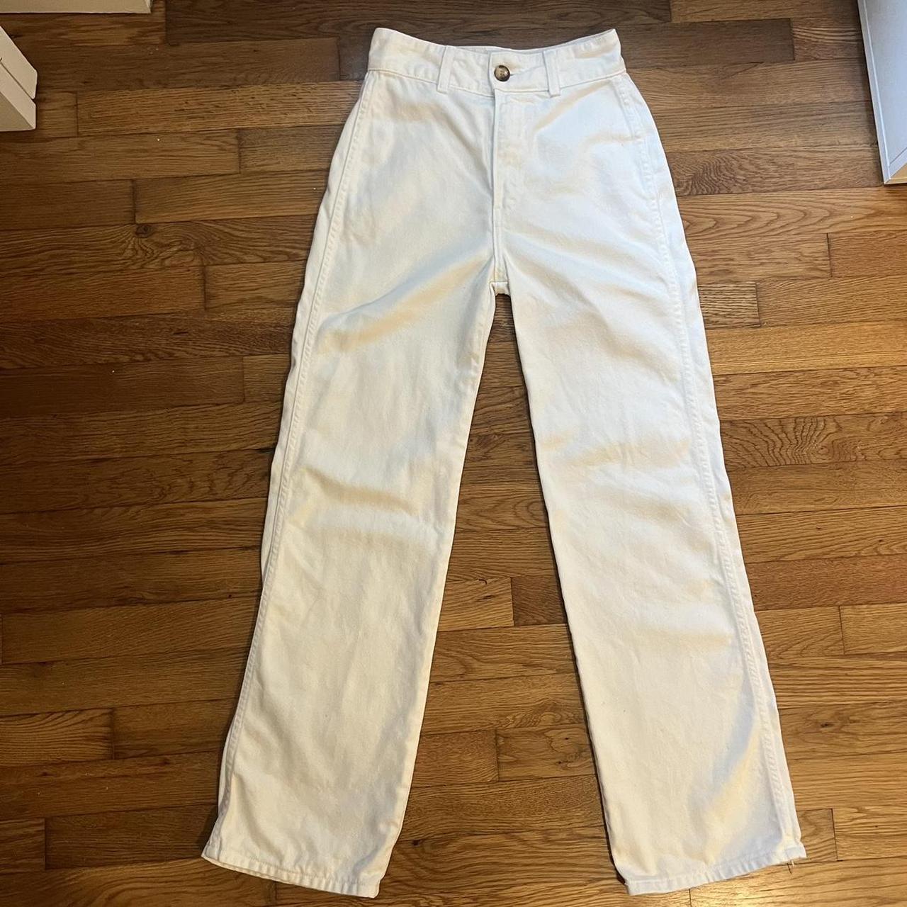 Reformation Jeans - high waist straight leg white... - Depop
