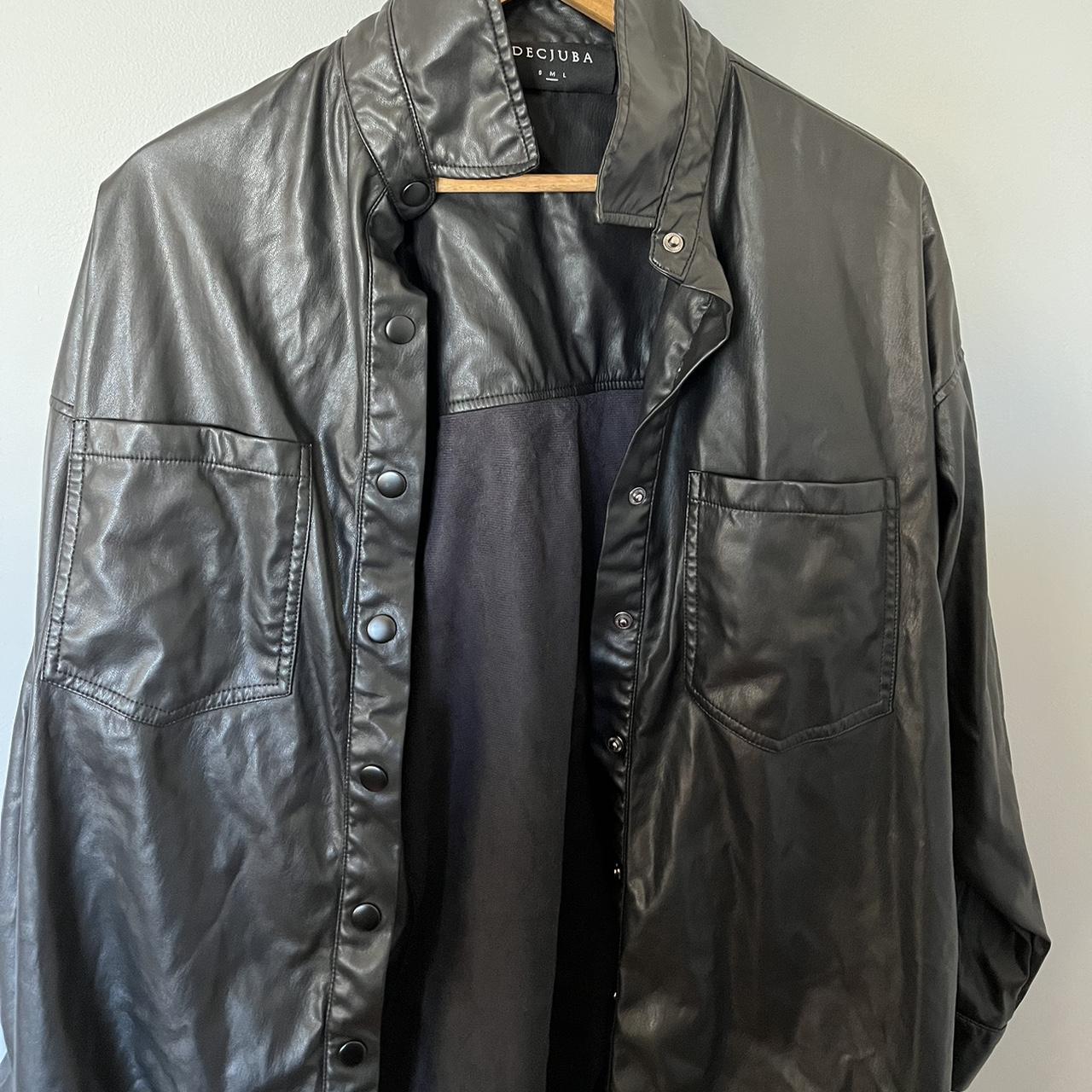 decjuba faux leather jacket size M but extremely... Depop