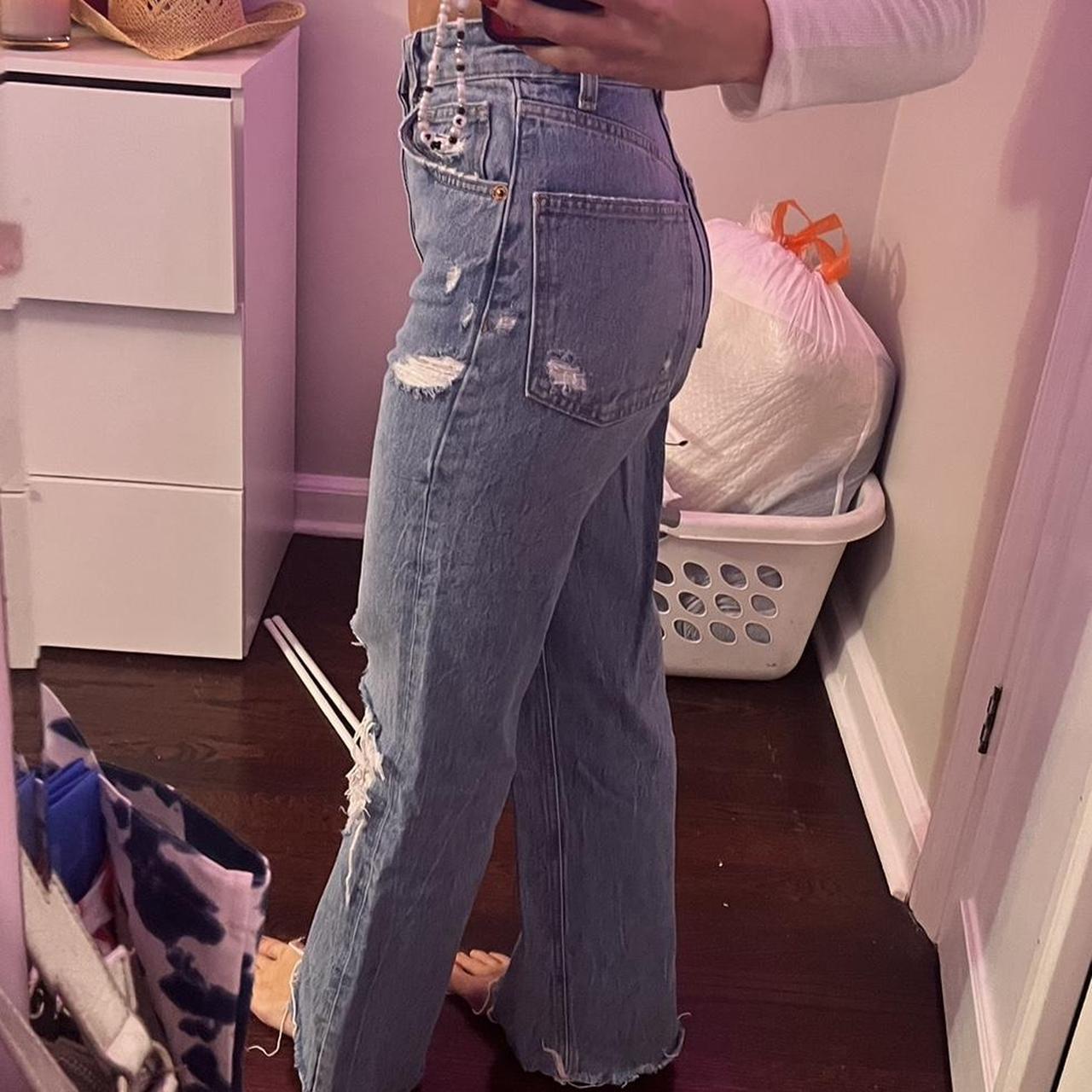 Zara dark wash jeans Size 24 High waisted Sucks... Depop