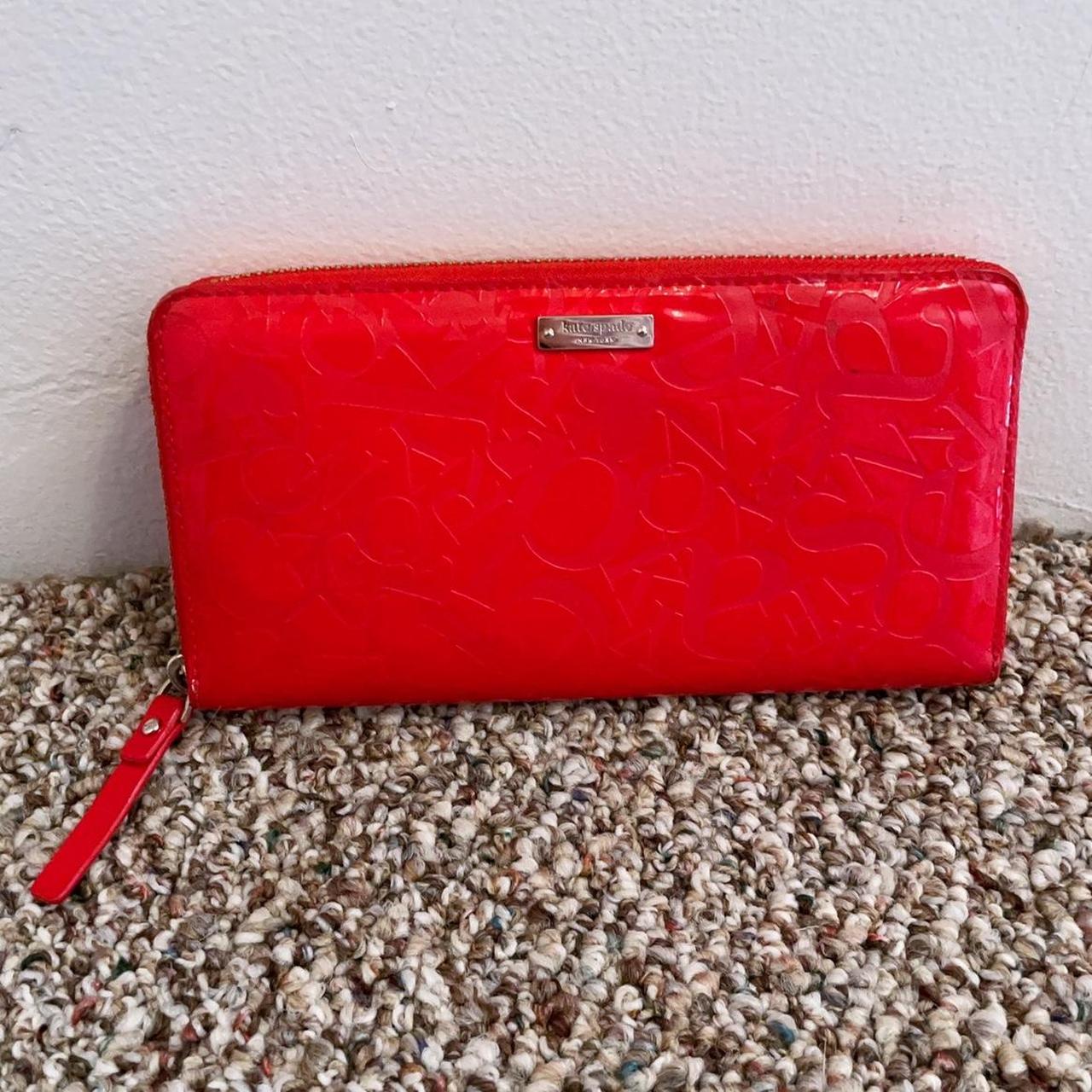 Kate spade red patent leather online purse