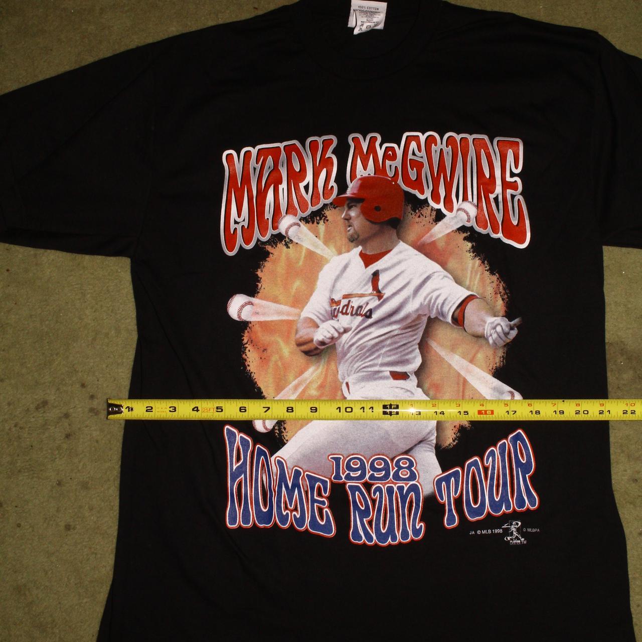Vtg 1998 MLB St. Louis Cardinals Mark McGwire Home Runs Tee