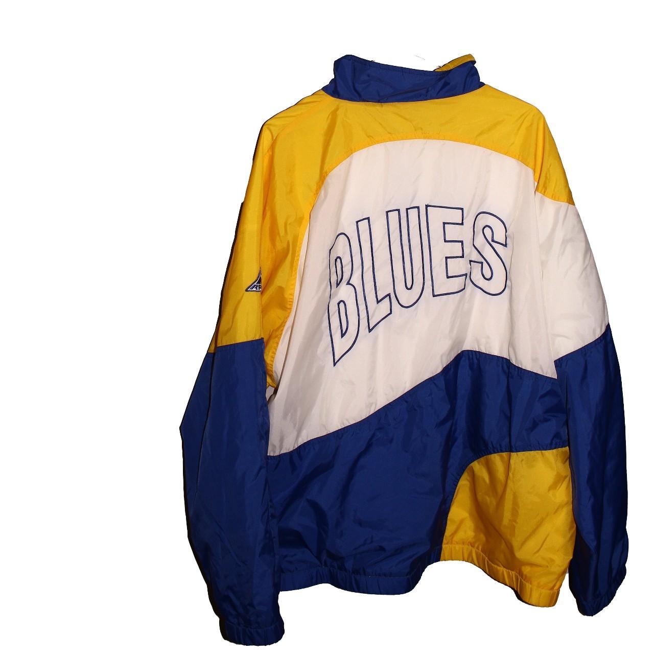 NHL St. Louis Blues Windbreaker Jacket, Blue/Yellow - S