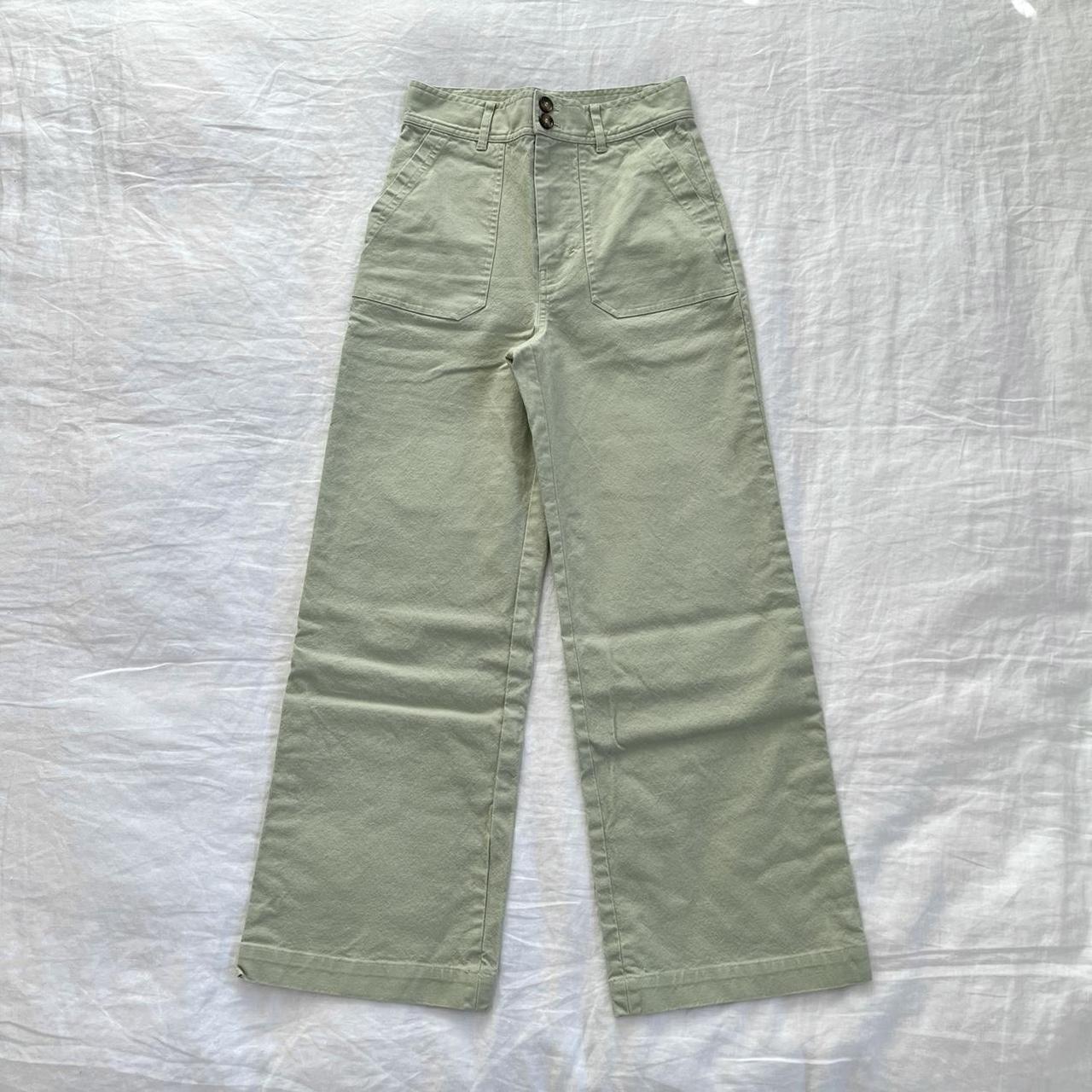 & Other Stories Women's Green Trousers | Depop