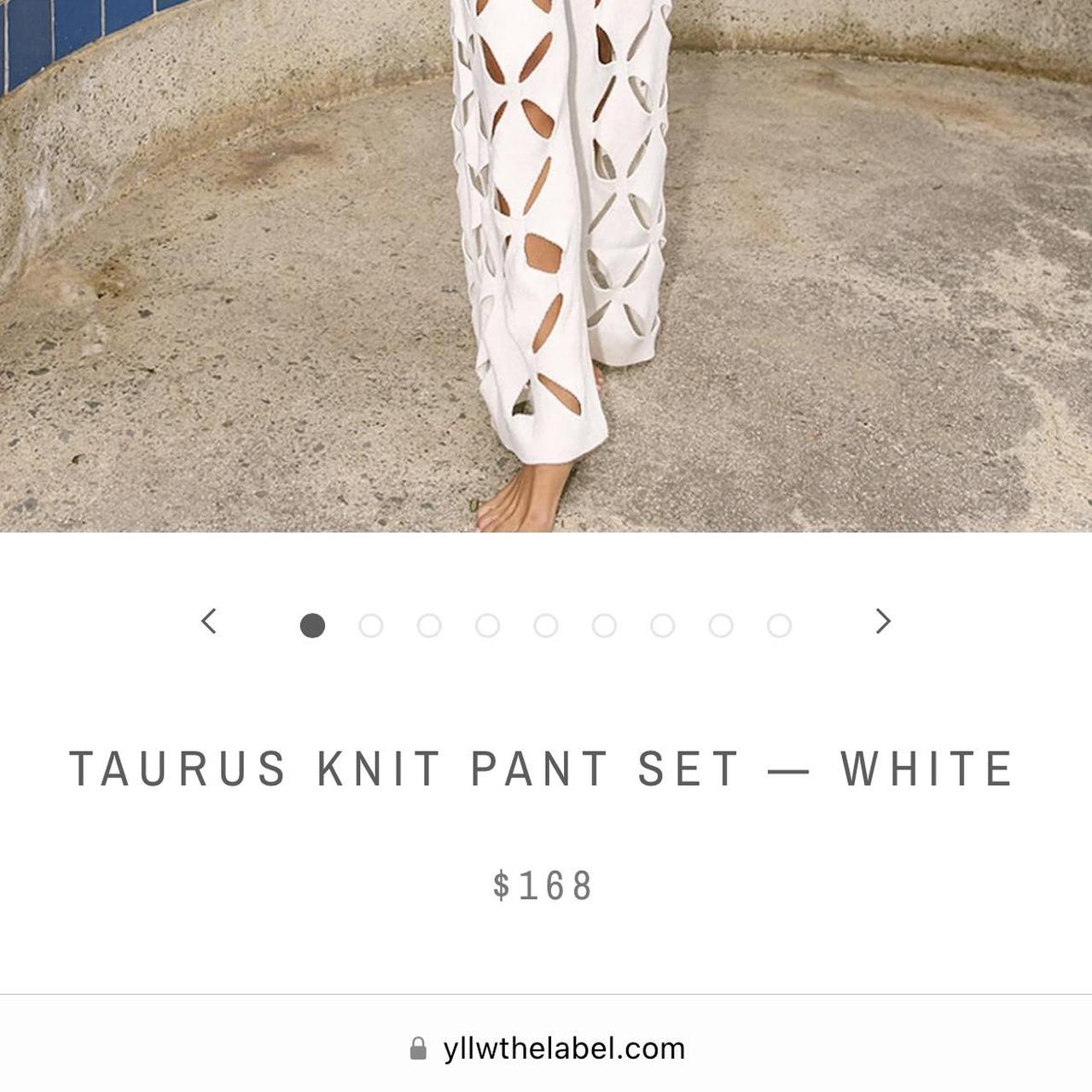 Taurus Knit Pant Set — White – Yellow The Label