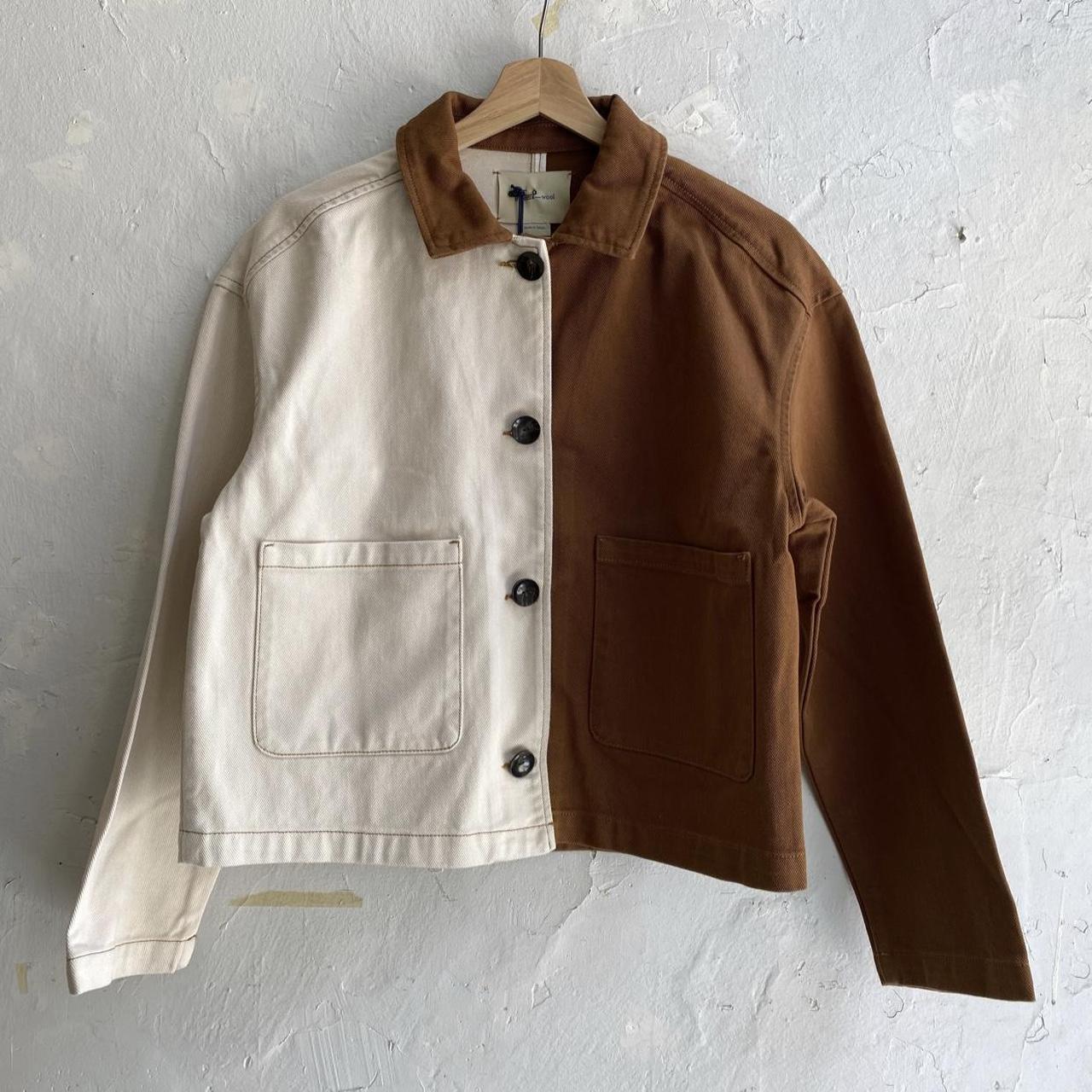 Paloma Wool Coyote Jacket Tan and White Paloma Wool | Depop