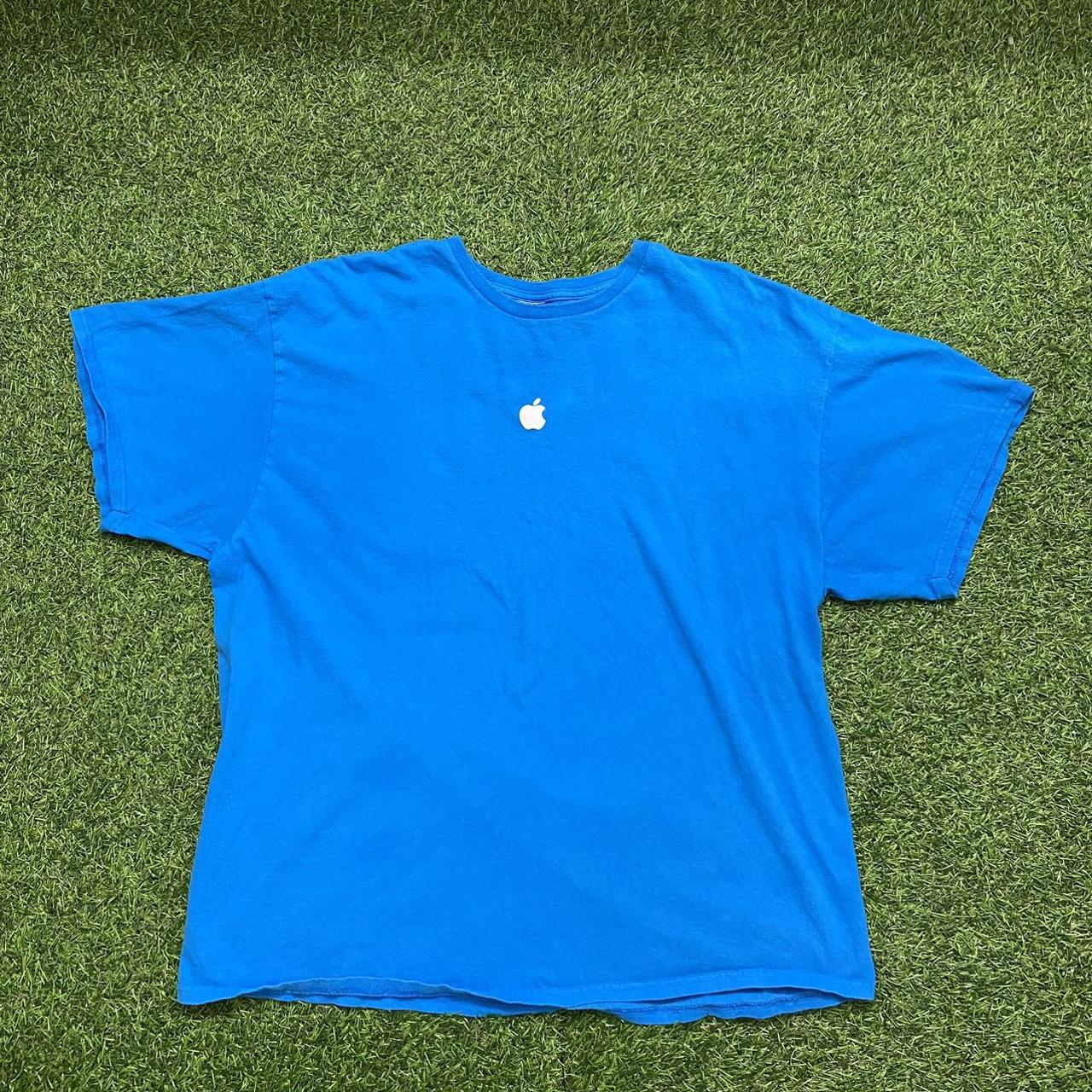 Blue apple sale shirt