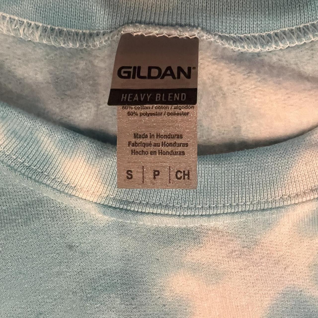 blue tie dye sweatshirt size: small bought from... - Depop