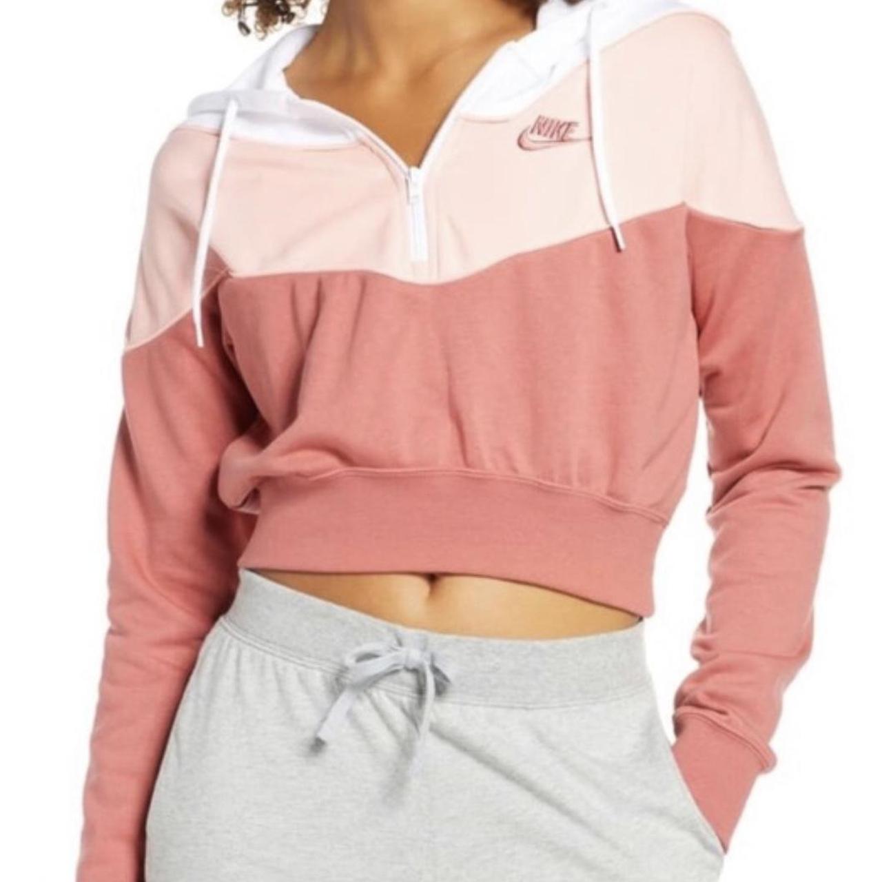 nike sportswear heritage crop hoodie