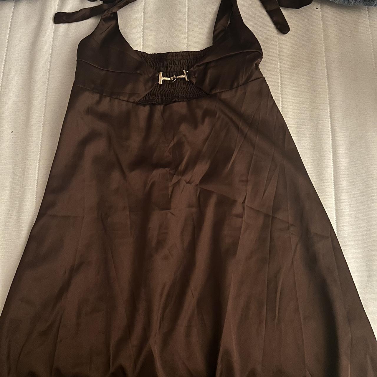 Women's Brown and Gold Dress | Depop