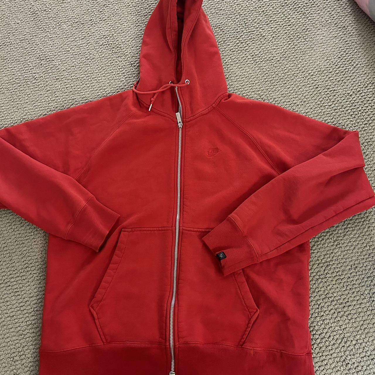 nike full zip reissue jacket in red