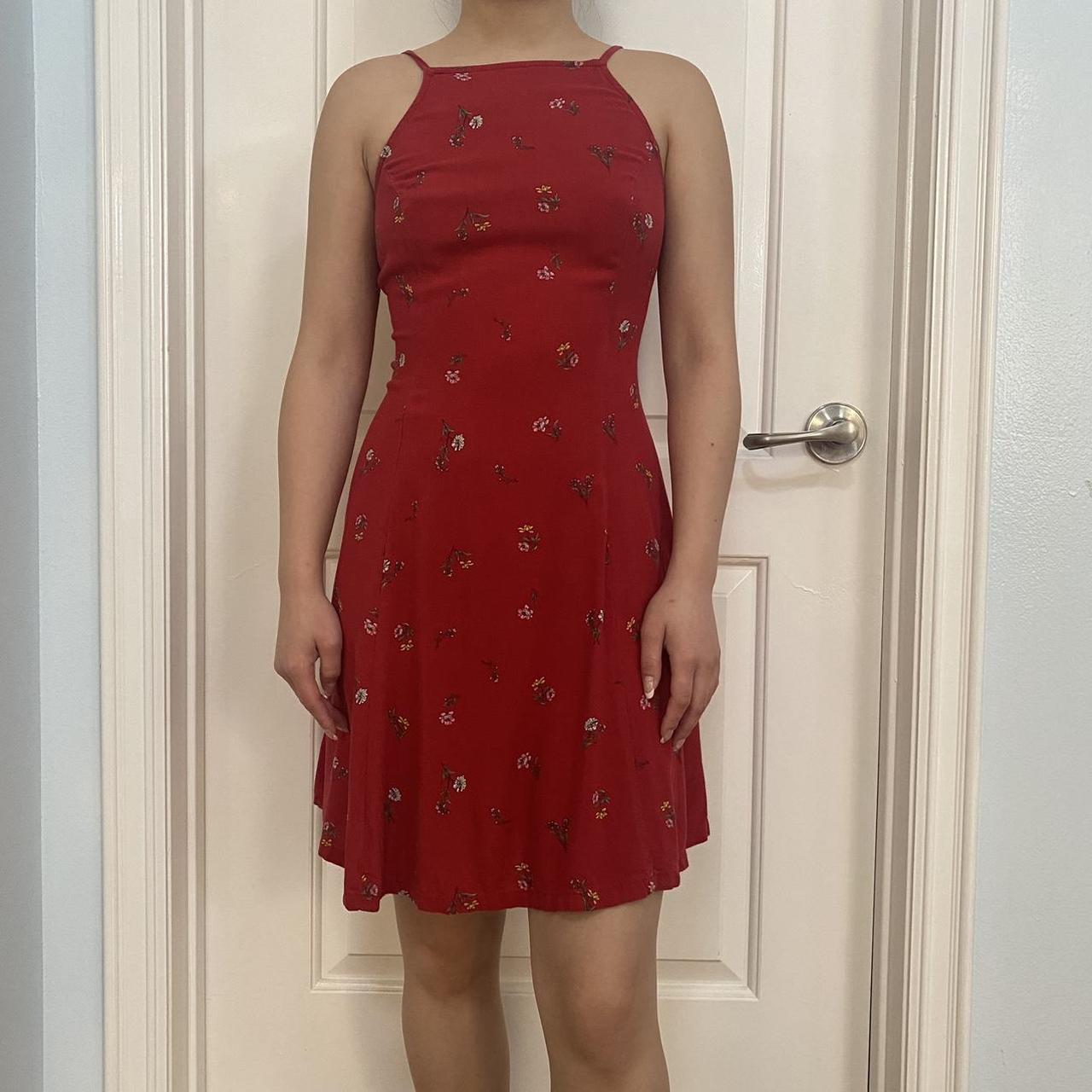 hollister red dress